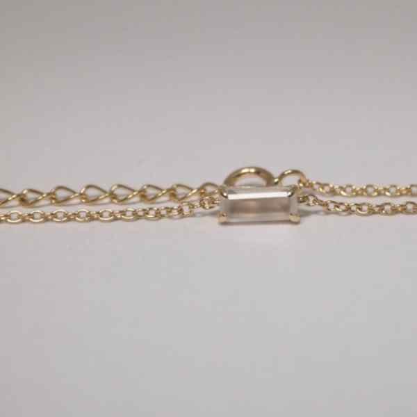 EVELYNE-M 16-18cm BAGUETTE | Paper Moonstone One - Bracelet - 18 Karat Gold