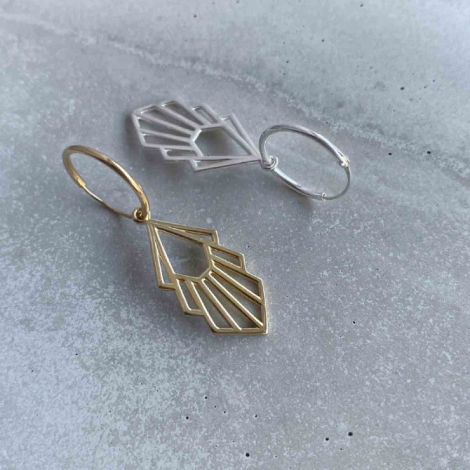 EVELYNE-M BAGUETTE | Radiant Fans Big - Creole - Gold