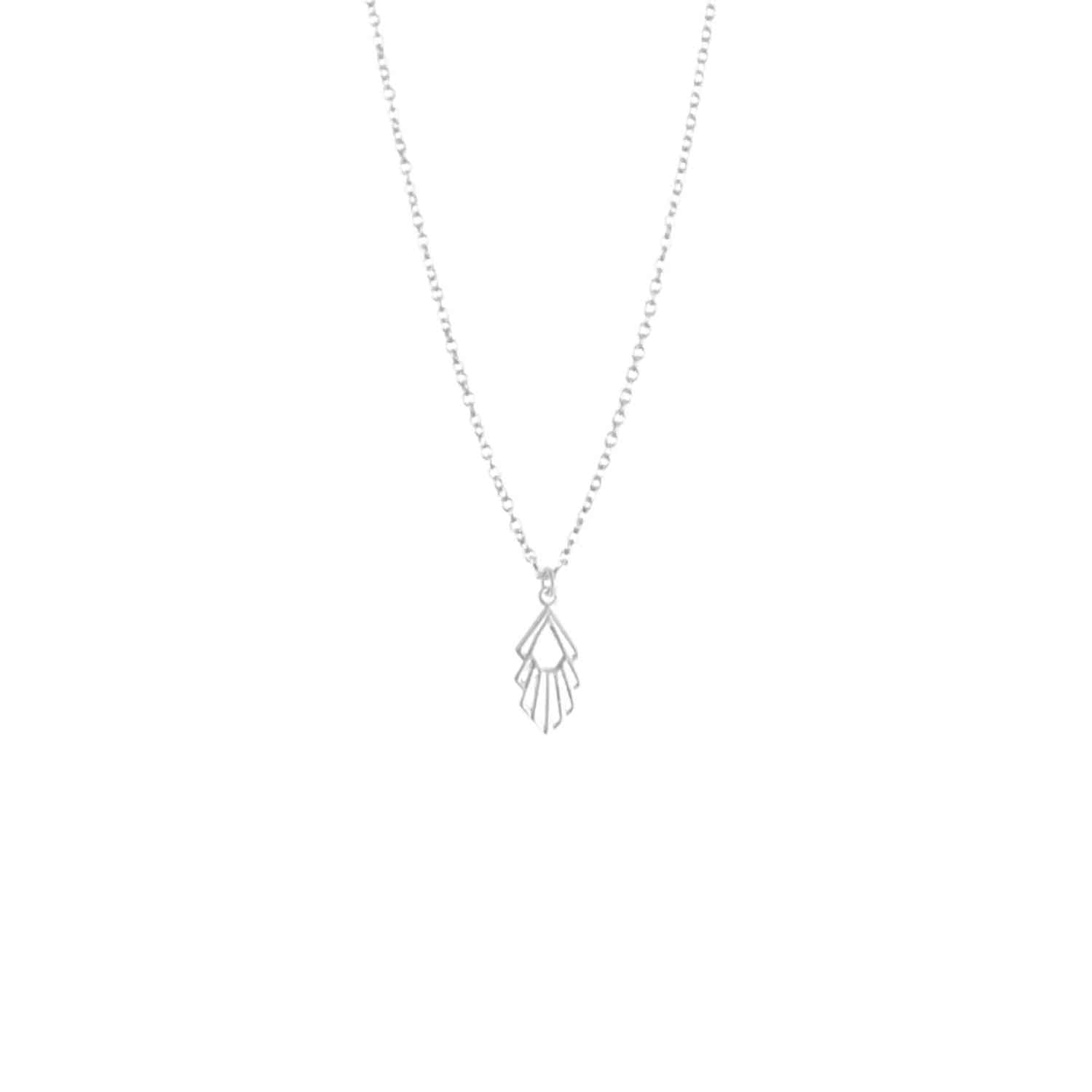 EVELYNE-M 45cm BAGUETTE | Radiant Fans Small - Necklace - Silver
