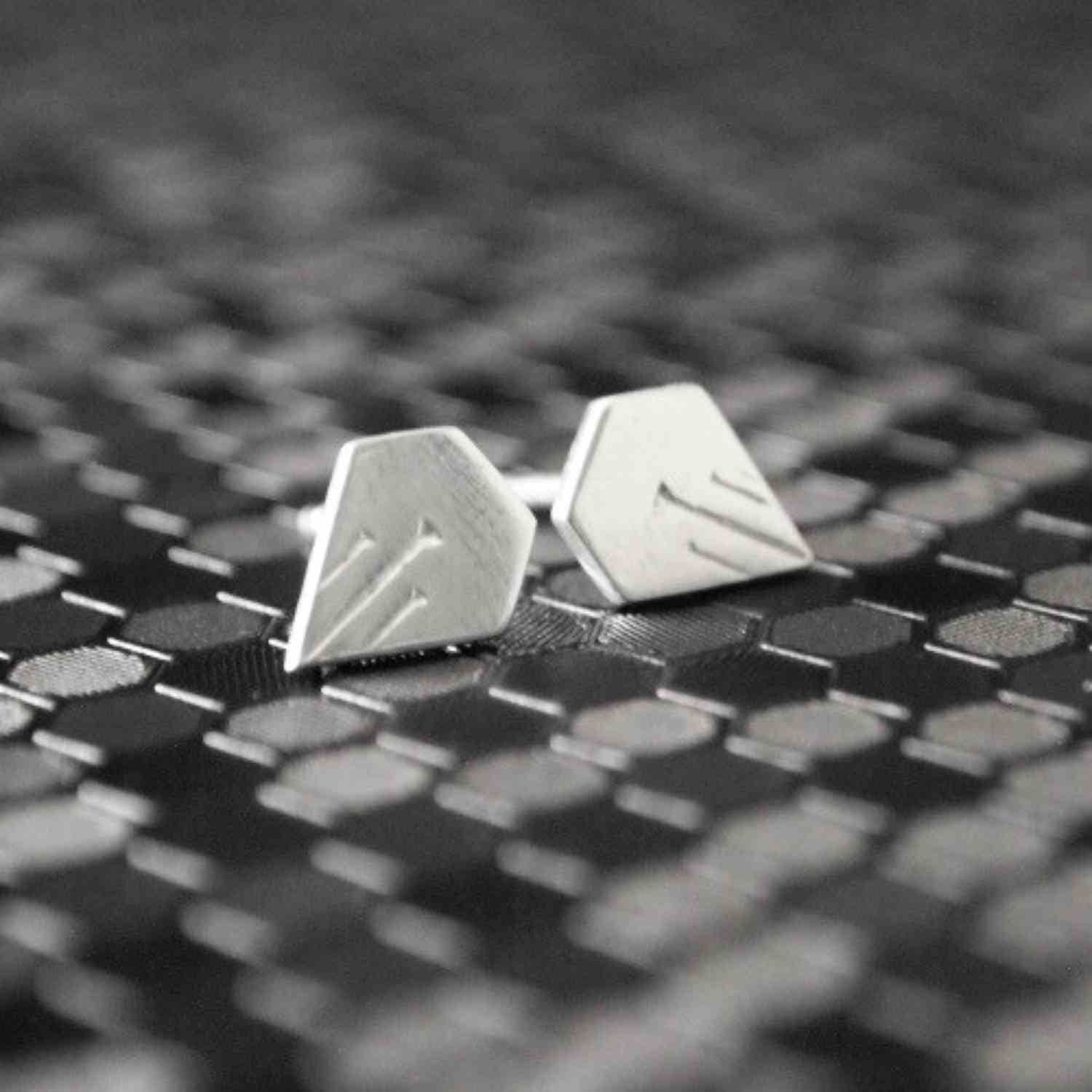 EVELYNE-M CITYFOX | Rear - Stud Earring - Silver