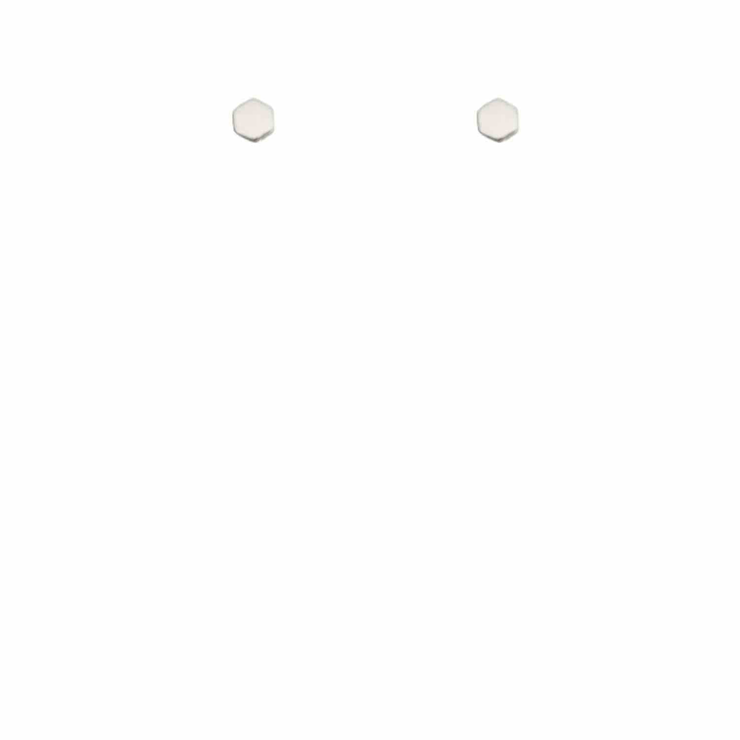 EVELYNE-M CLEOMETRA | Hexagon Full Tiny - Stud Earring - Silver