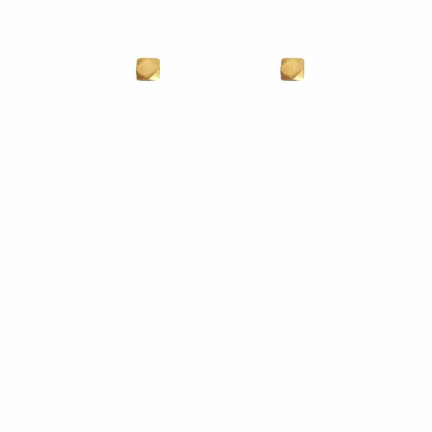 EVELYNE-M CLEOMETRA | Hexagon Square - Stud Earring - Gold