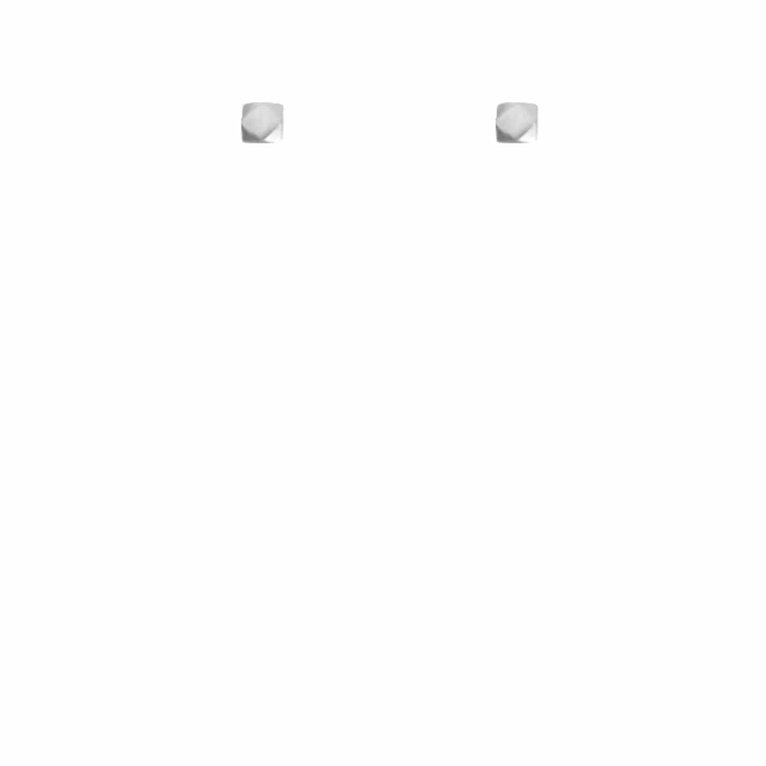 EVELYNE-M CLEOMETRA | Hexagon Square - Stud Earring - Silver