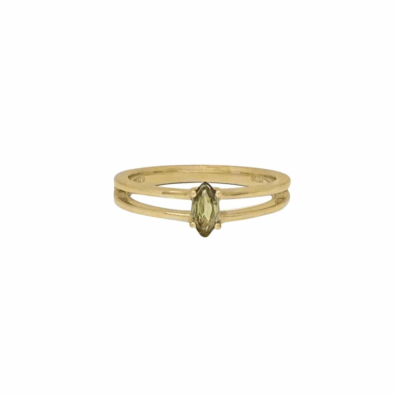EVELYNE-M CLEOMETRA | Marquise Green Sapphire Tanzania - Ring - 18 Karat Gold (LIMITED EDITION)