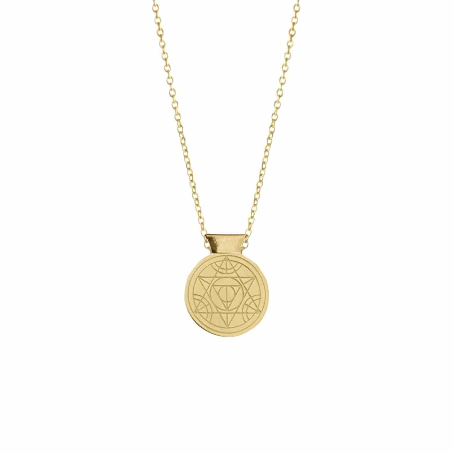 EVELYNE-M 50cm CLEOMETRA | Pyramid Eye - Necklace - Gold