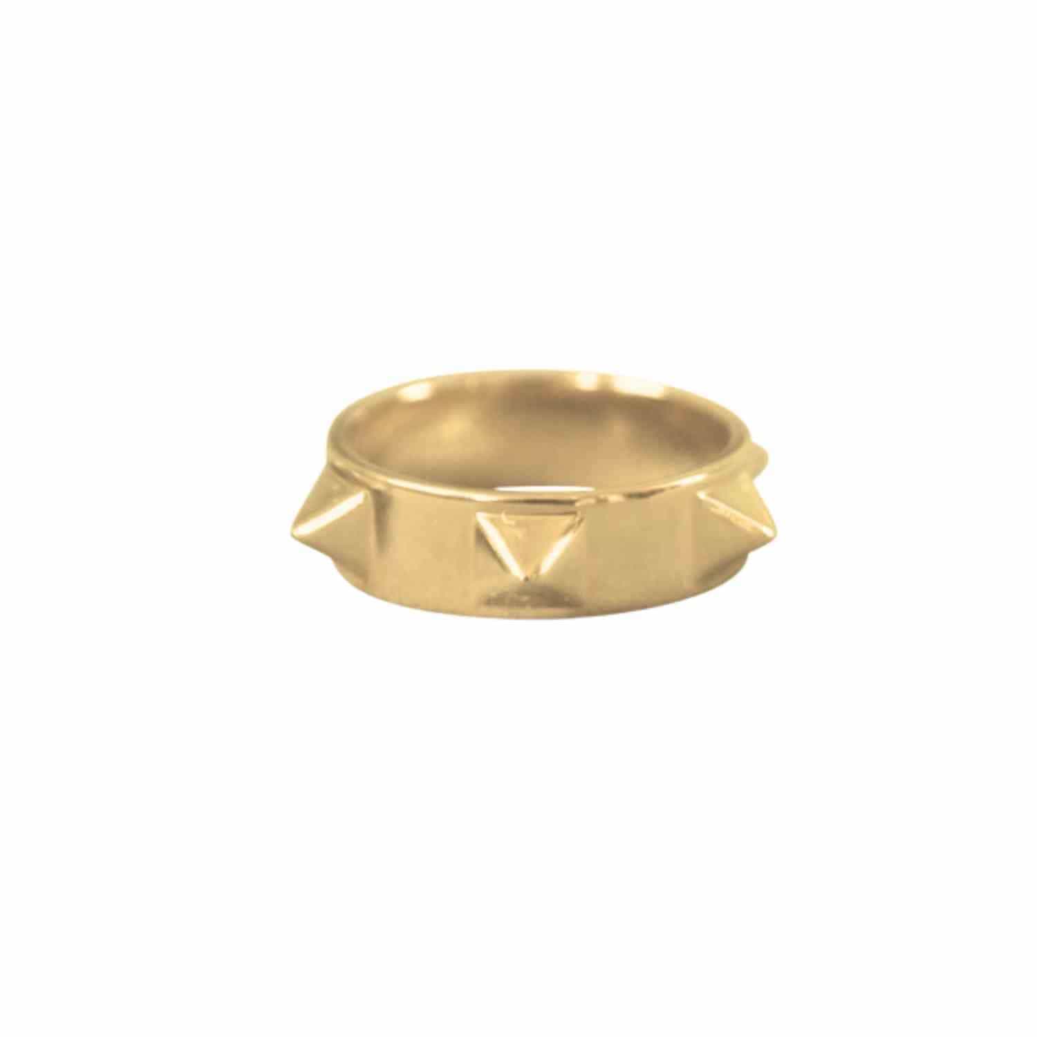 EVELYNE-M CLEOMETRA | Pyramid Rivets Row Big - Ring - Gold