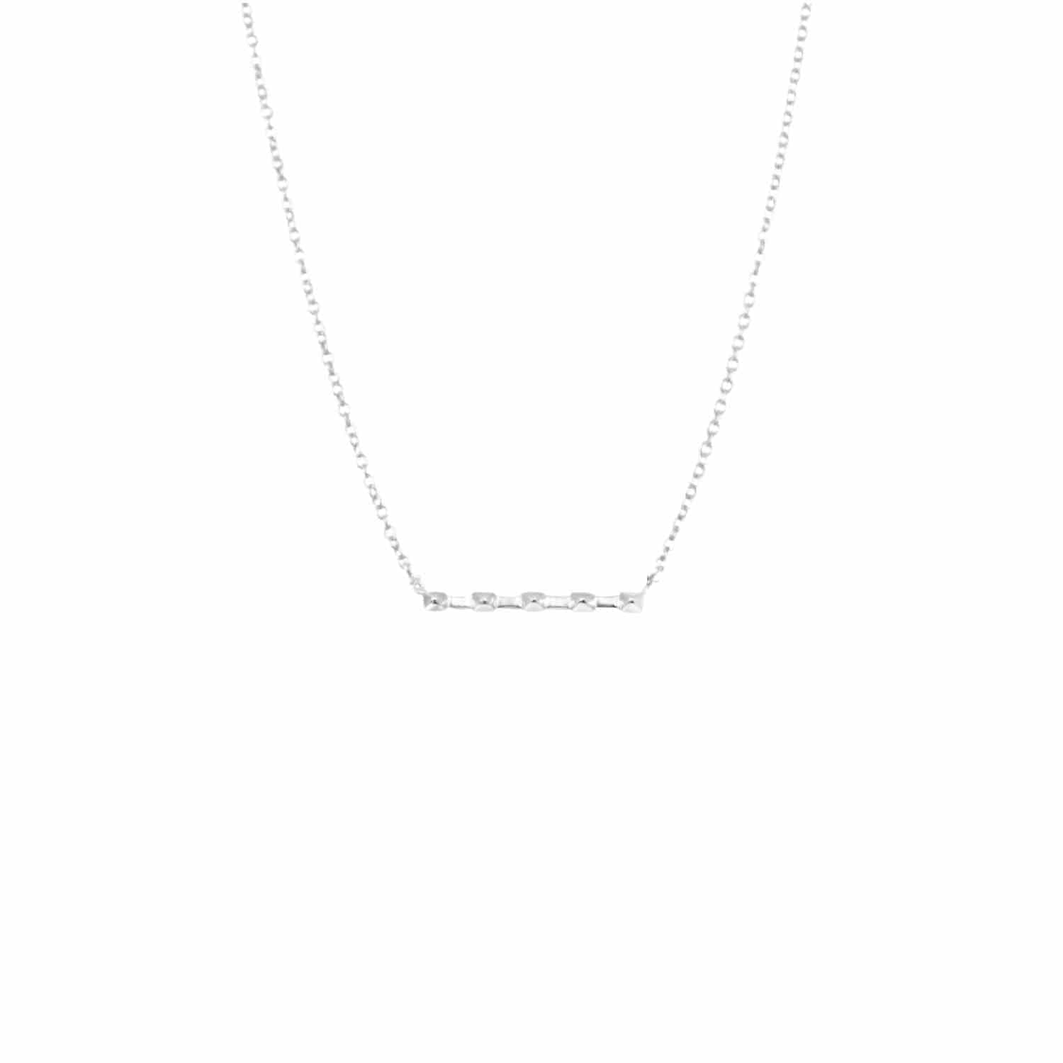 EVELYNE-M 38-42cm CLEOMETRA | Pyramid Rivets Row - Necklace - Silver