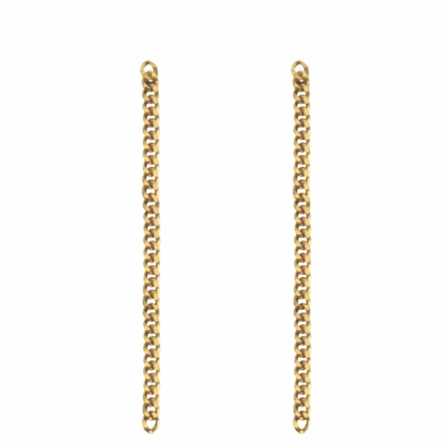 EVELYNE-M CURB | Classic Maxi - Stud Earring - Gold