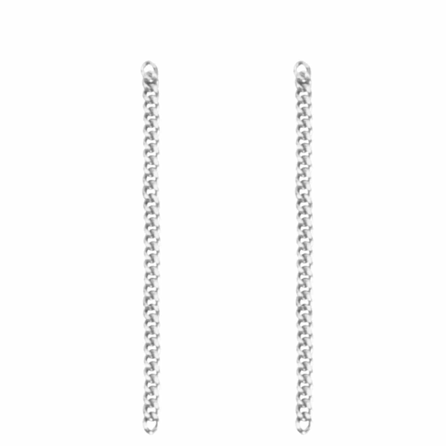 EVELYNE-M CURB | Classic Maxi - Stud Earring - Silver