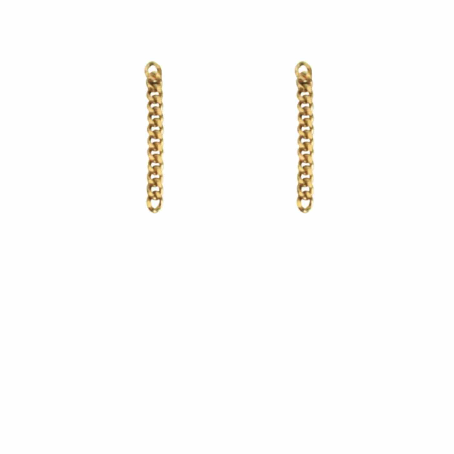 EVELYNE-M CURB | Classic Midi - Stud Earring - Gold