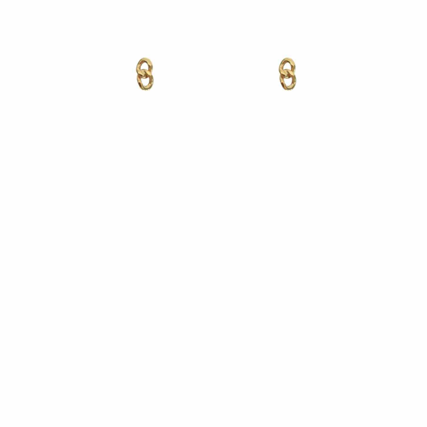 EVELYNE-M CURB | Classic Mini - Stud Earring - Gold