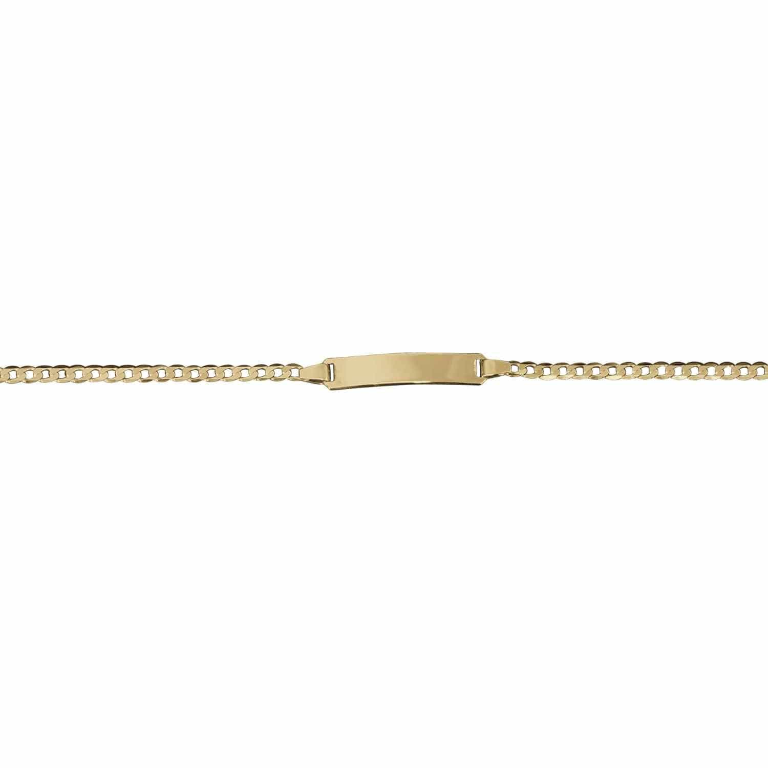 EVELYNE-M CURB | Fellow Flat Plaque - Bracelet - 18 Karat Gold