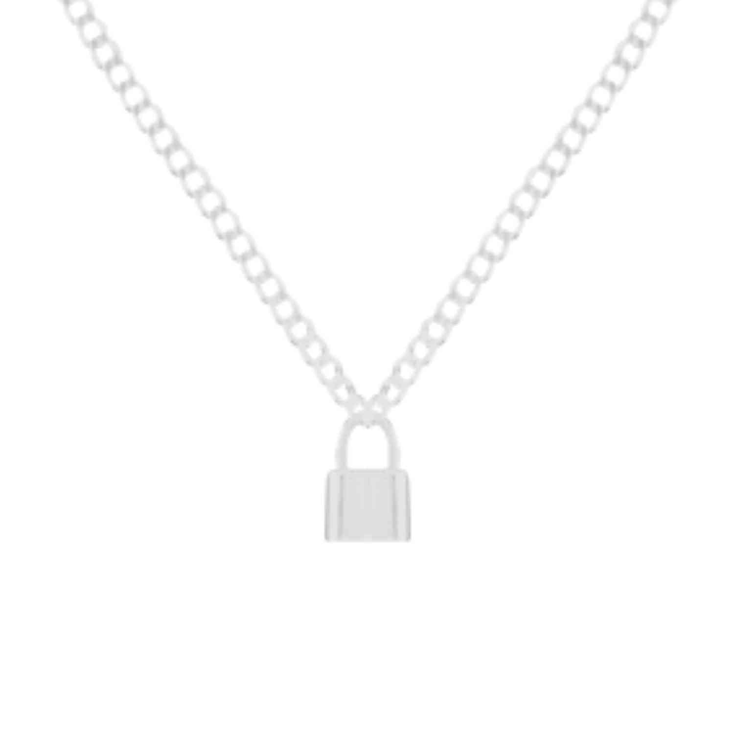 EVELYNE-M CURB | Lock Fellow - Necklace - Silver