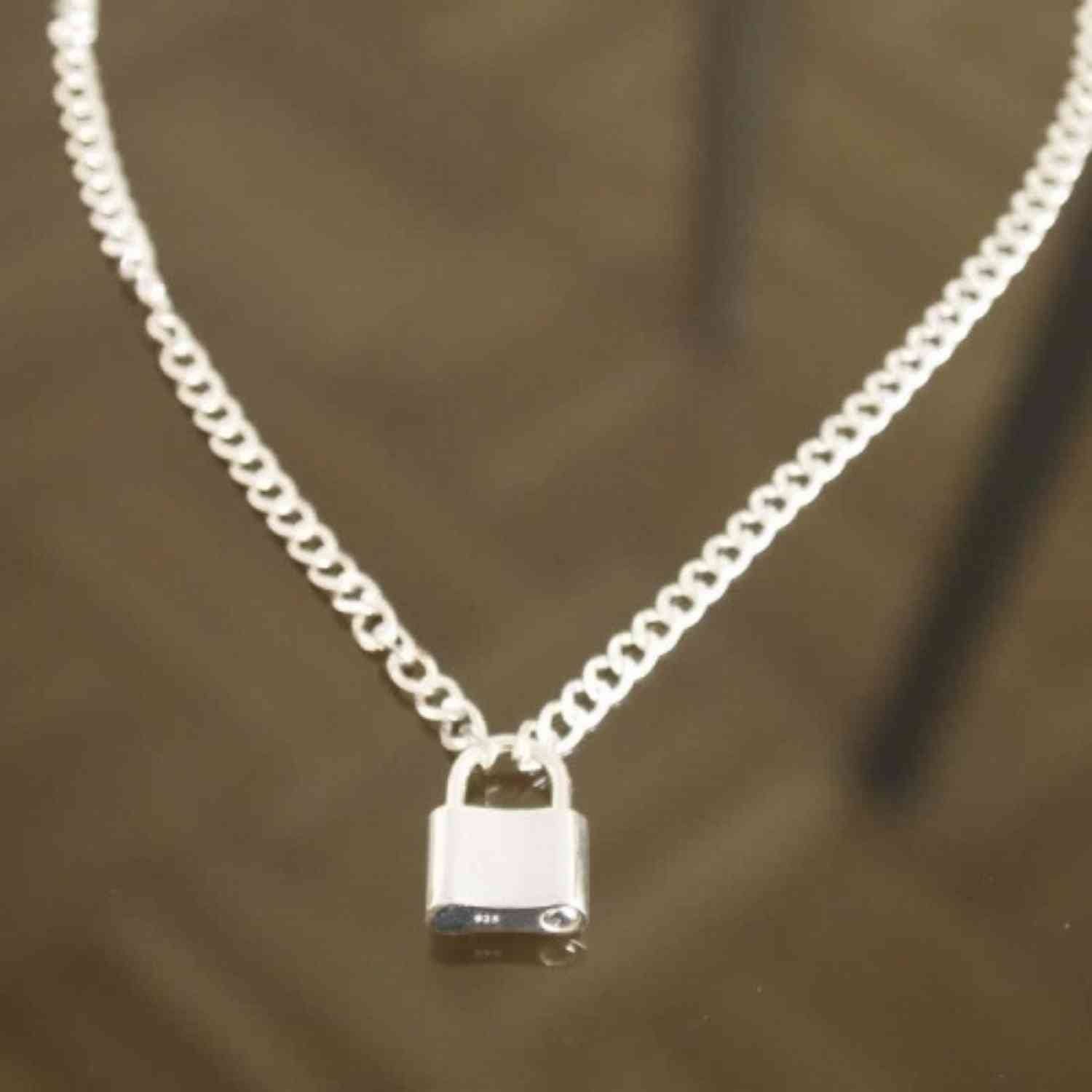 EVELYNE-M CURB | Lock Fellow - Necklace - Silver