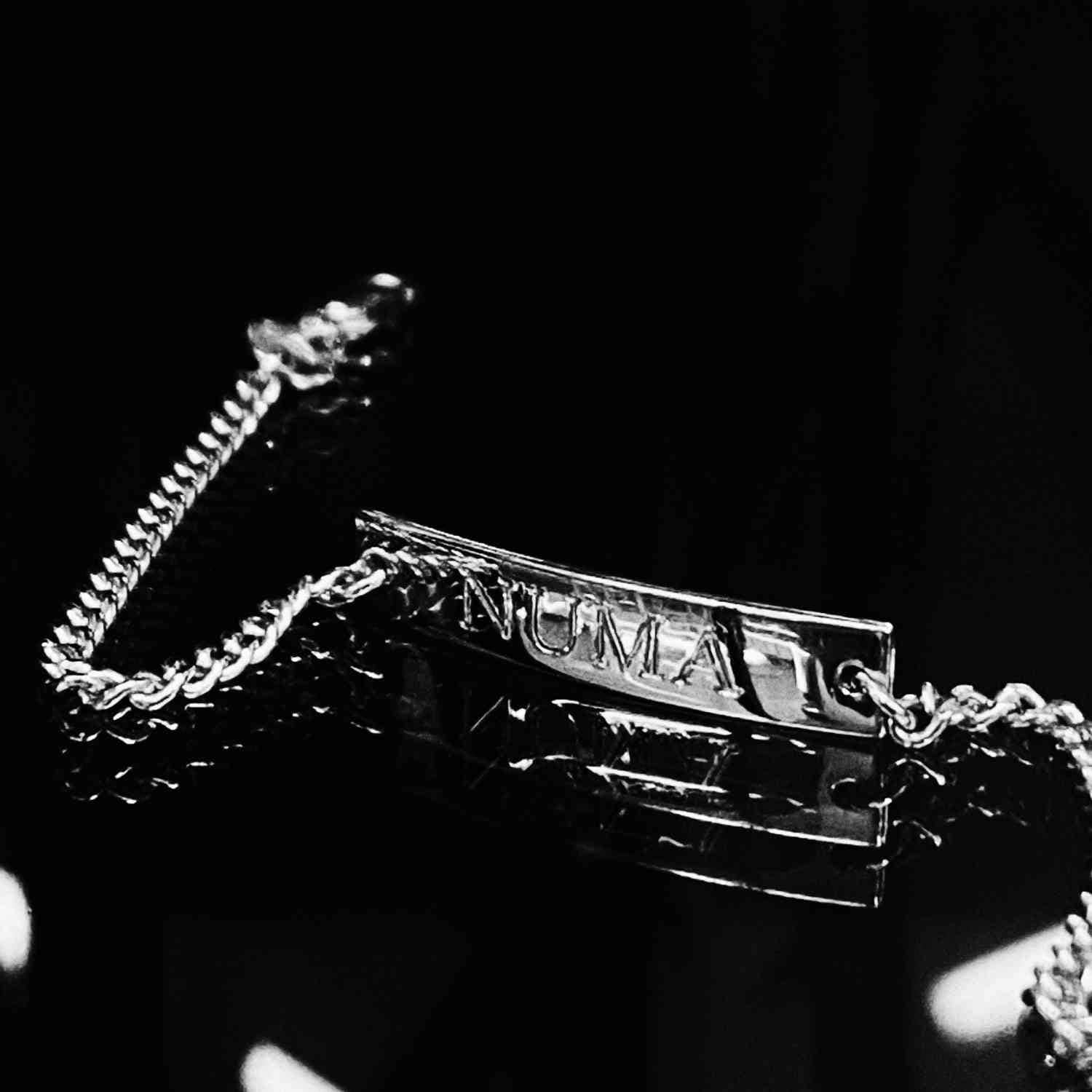 EVELYNE-M CURB | Plaque Slim Long - Bracelet - Silver