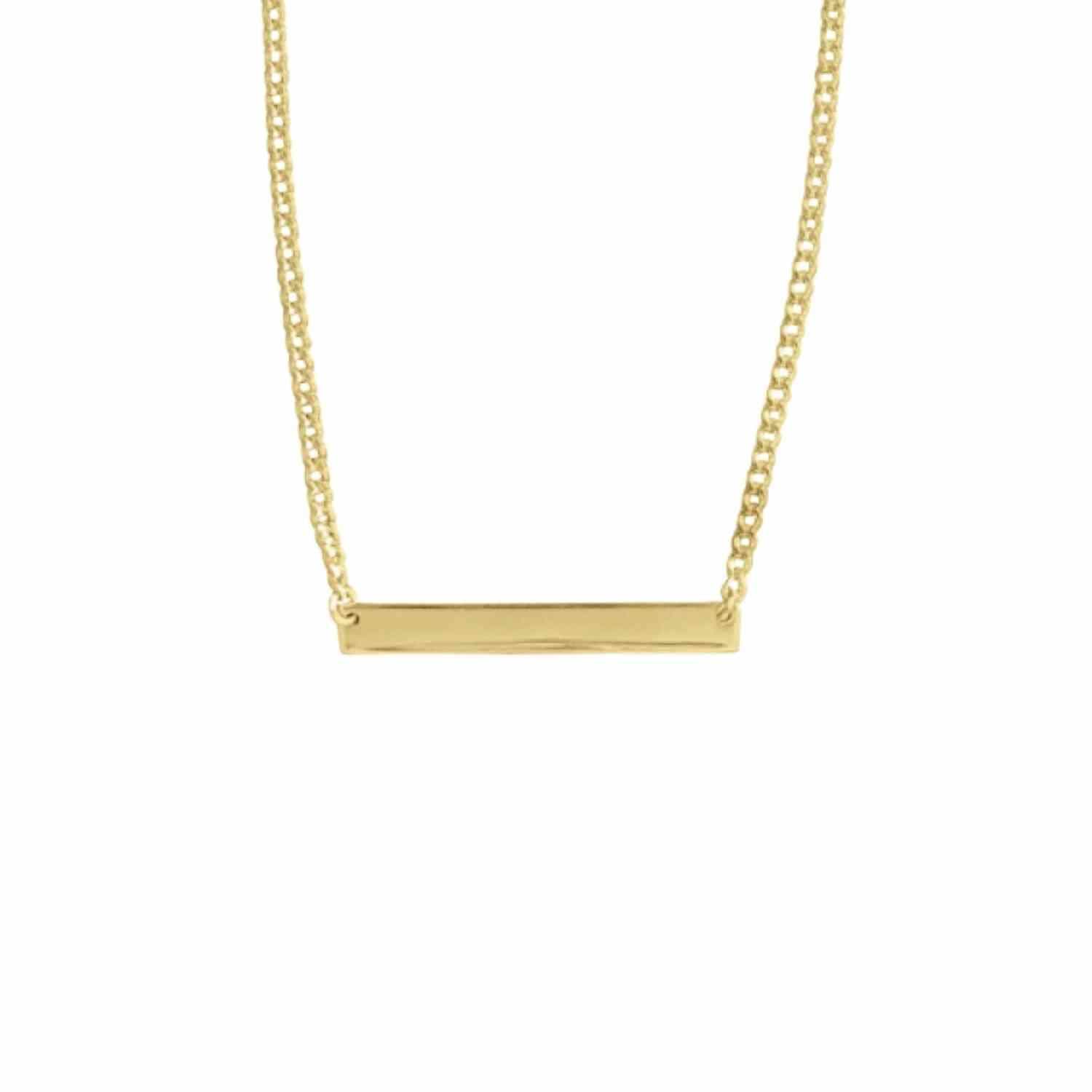 EVELYNE-M 55cm CURB | Plaque Slim Long - Necklace - Gold