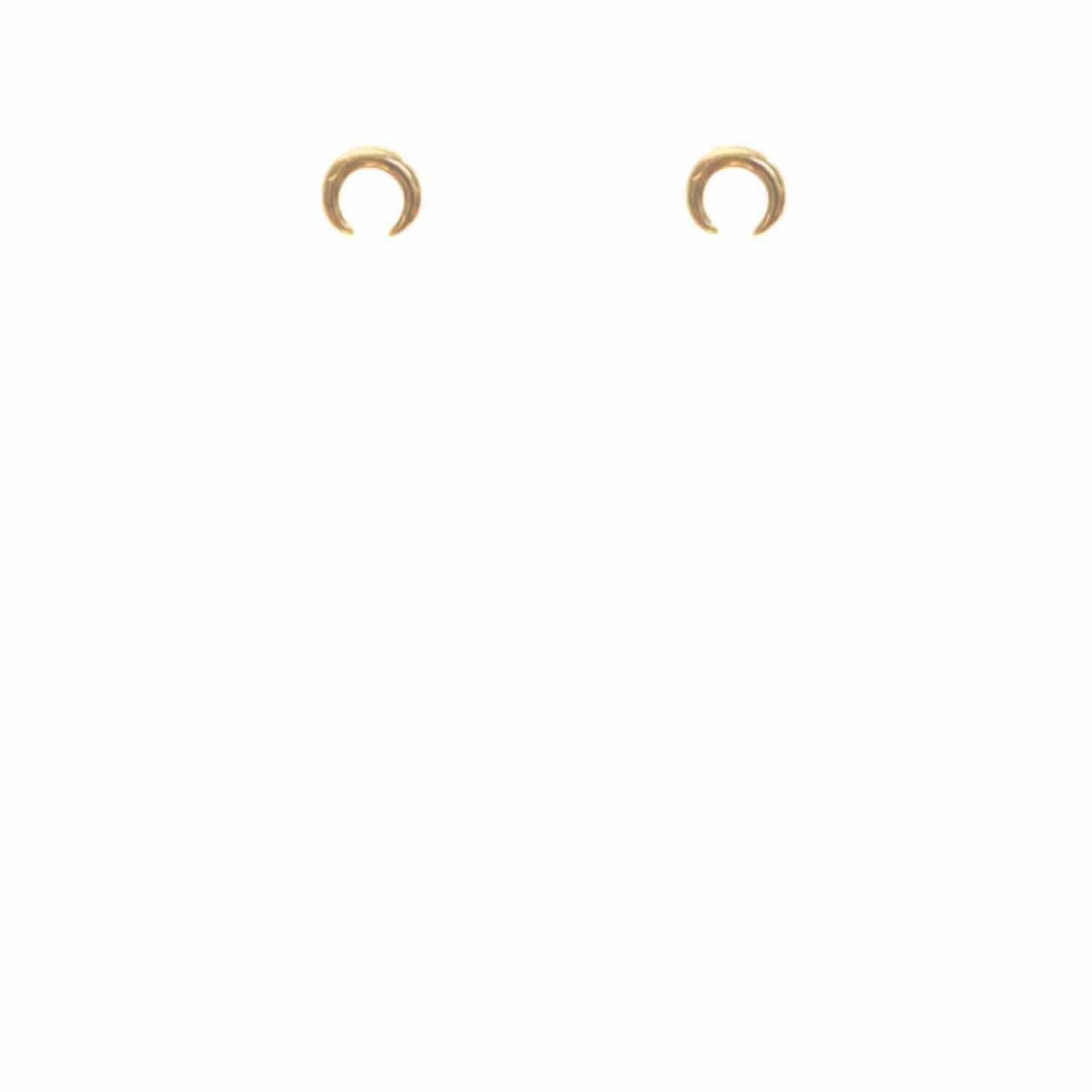 EVELYNE-M CURVACEOUS | Crescent Tusk - Stud Earring - Gold