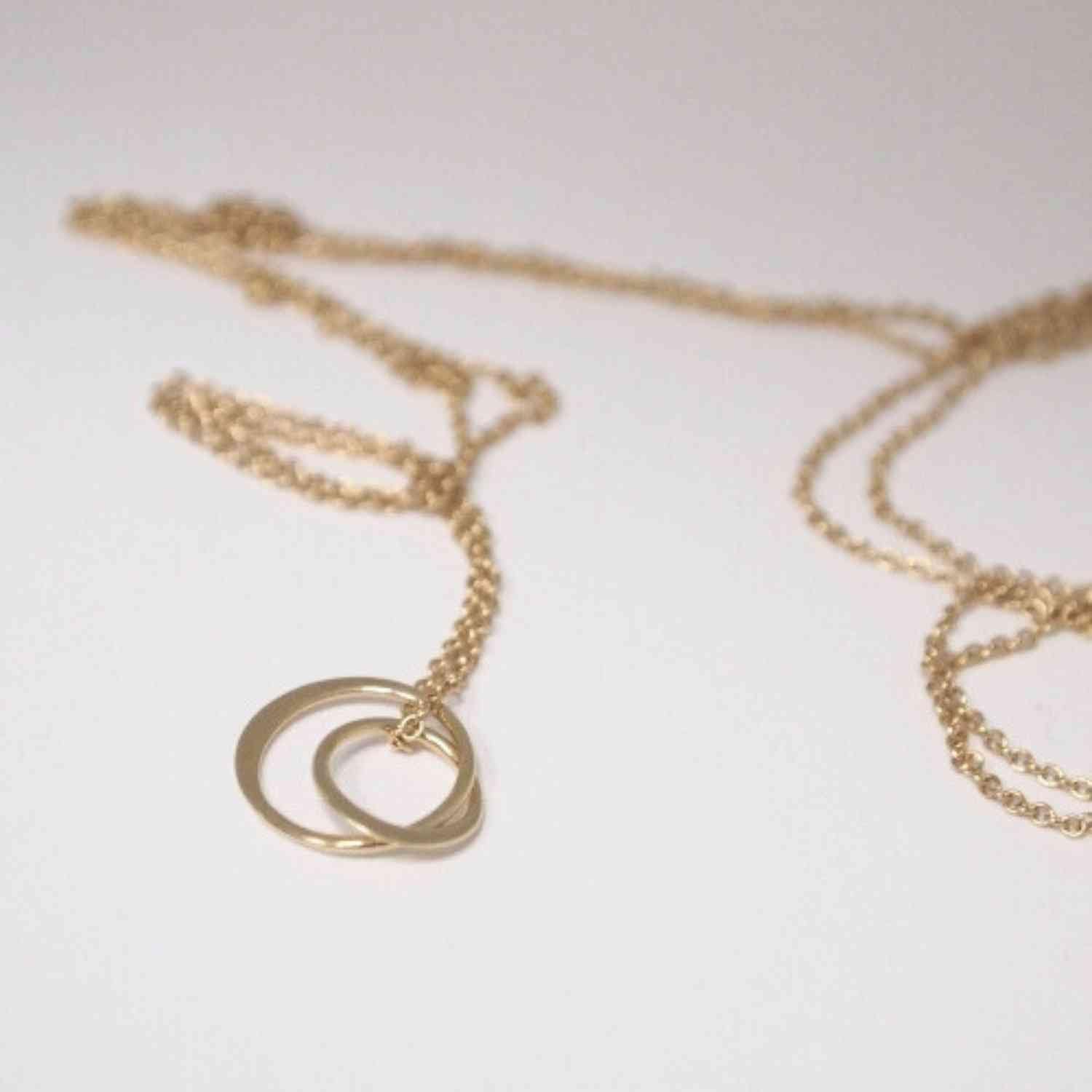 EVELYNE-M CURVACEOUS | Double Eclipse - Necklace - Gold