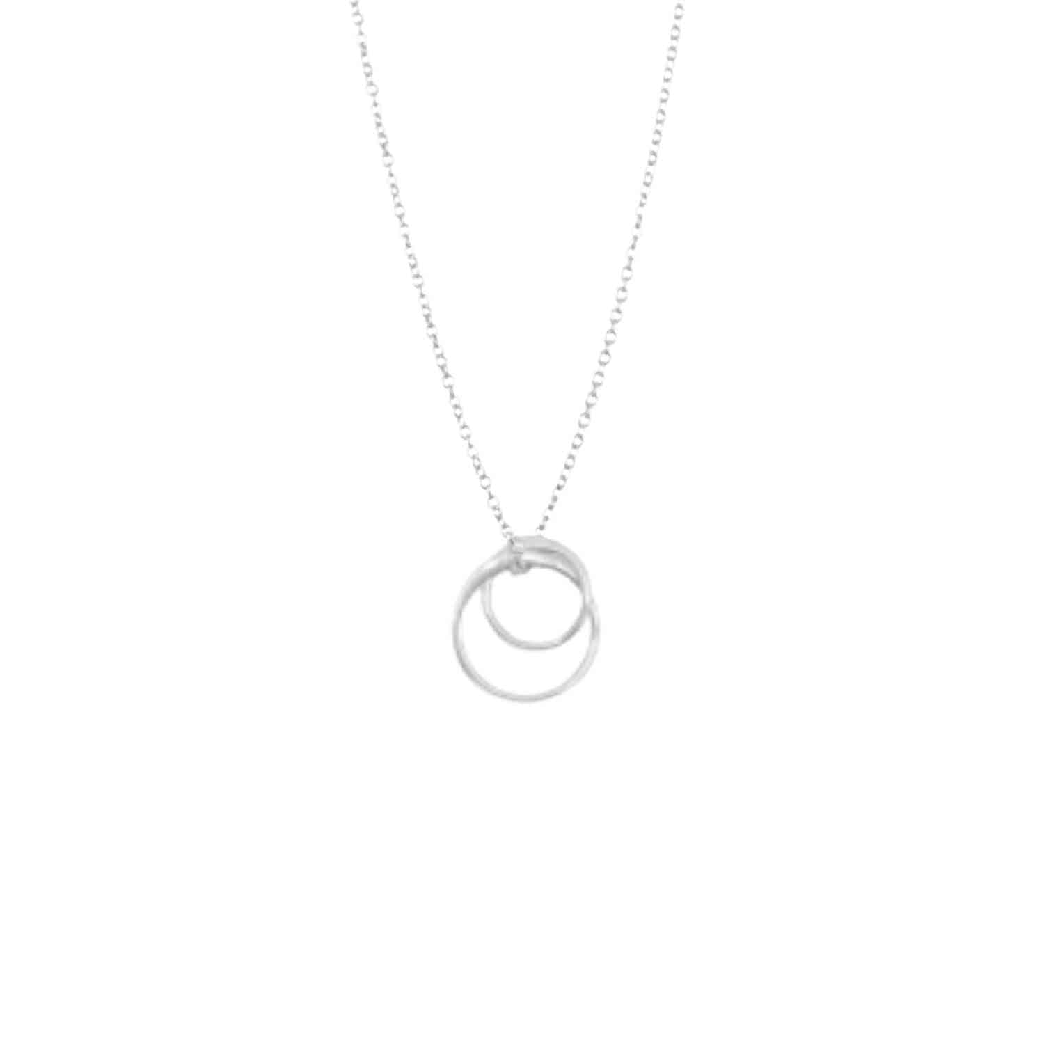 EVELYNE-M CURVACEOUS | Double Eclipse - Necklace - Silver