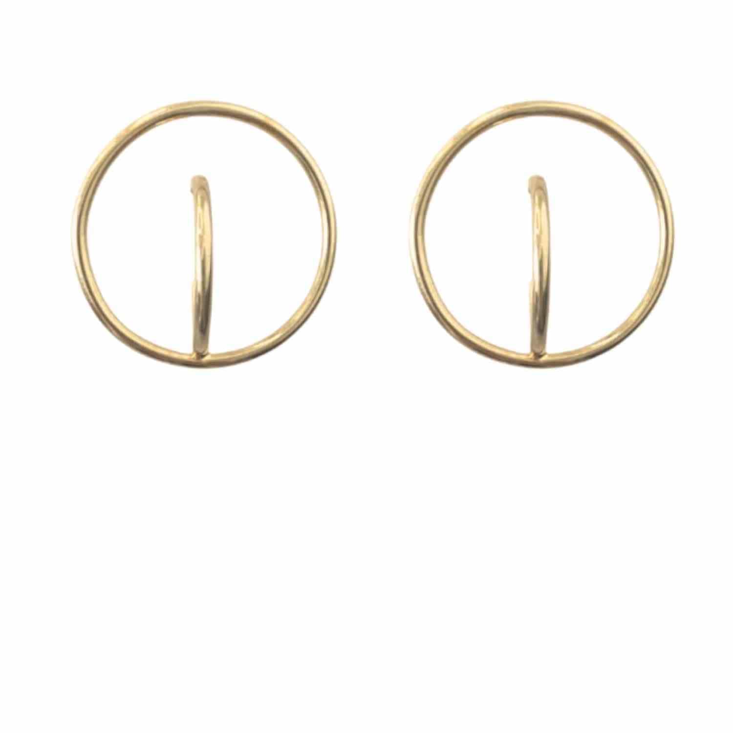 EVELYNE-M CURVACEOUS | Inside Outside - Stud Earring - Gold