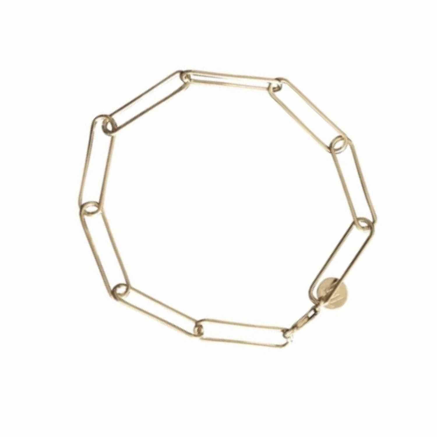 EVELYNE-M ELONGATED | Paperclip Heavy - Bracelet - Gold