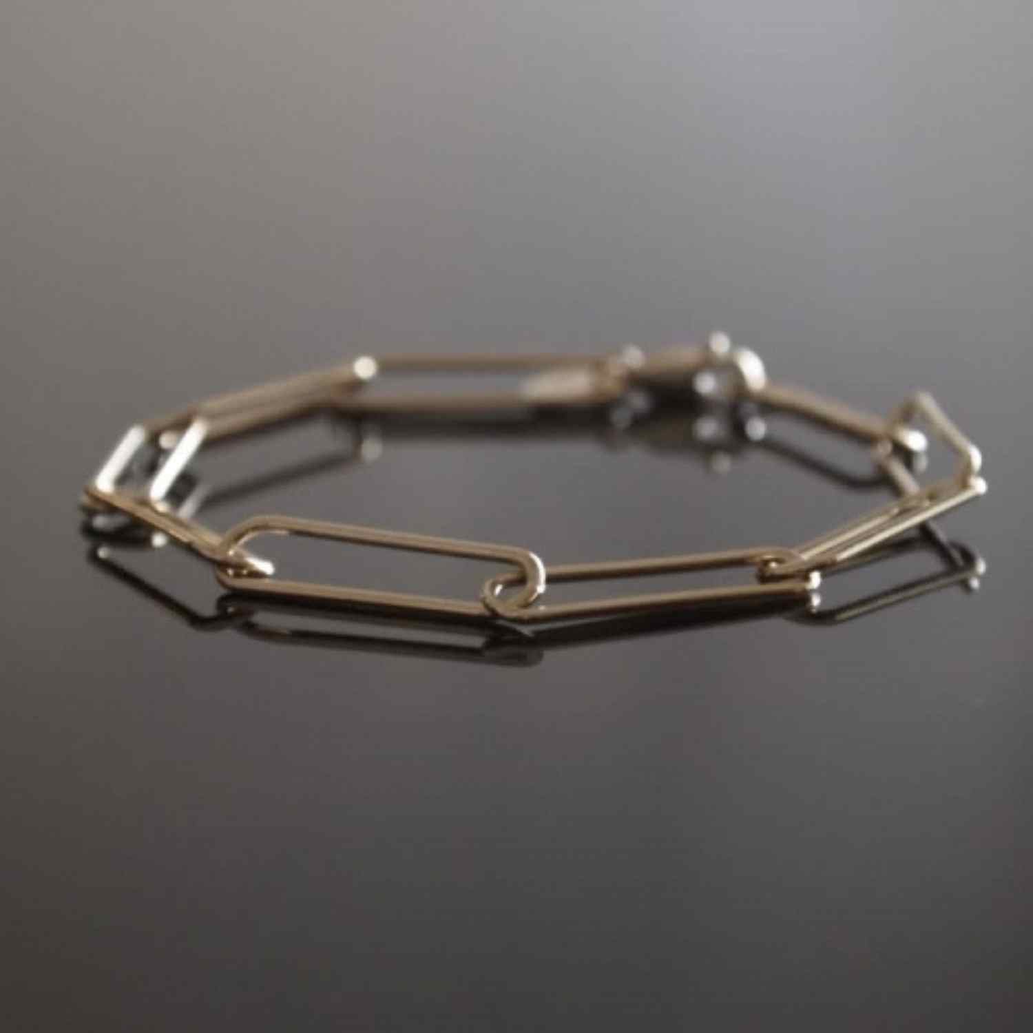 EVELYNE-M ELONGATED | Paperclip Heavy - Bracelet - Gold