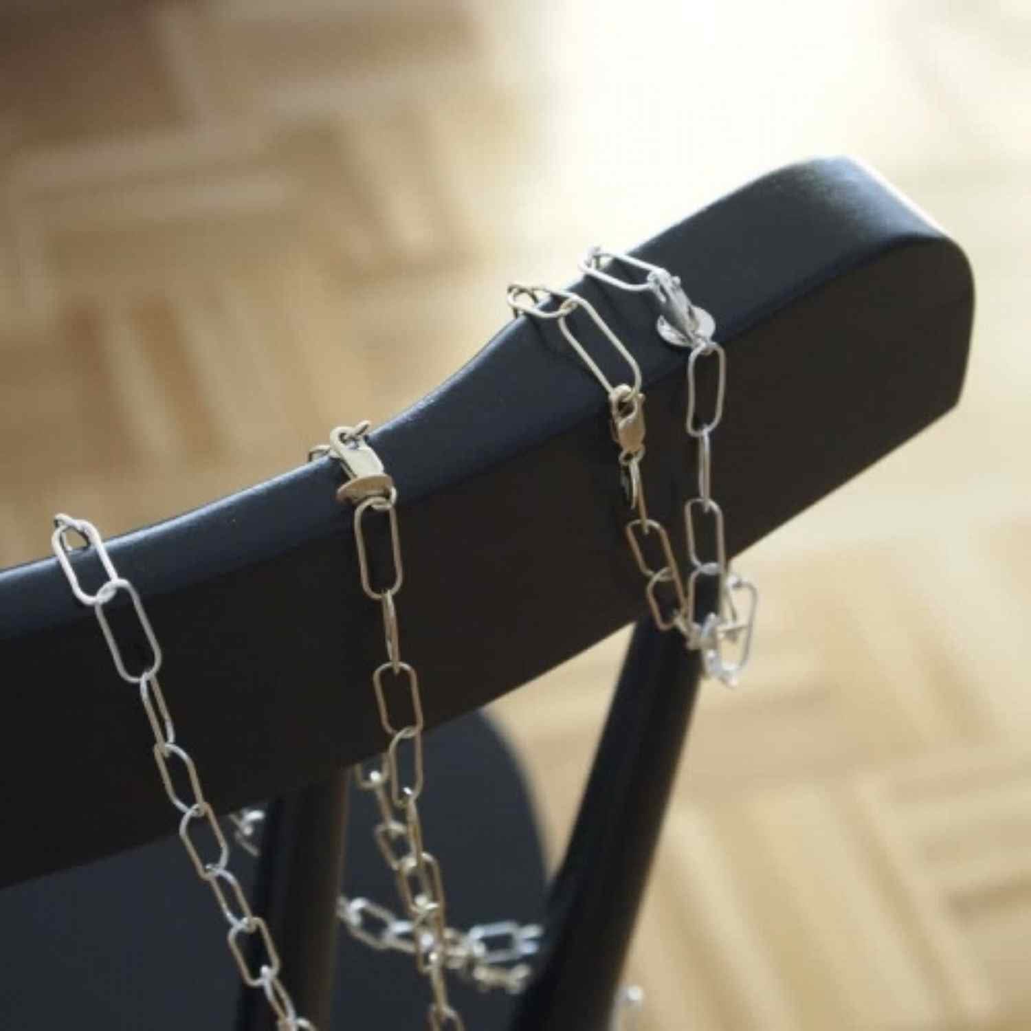 EVELYNE-M ELONGATED | Paperclip Light - Bracelet - Silver