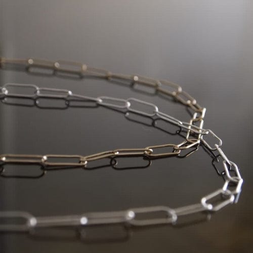 EVELYNE-M ELONGATED | Paperclip Light - Collier - Gold