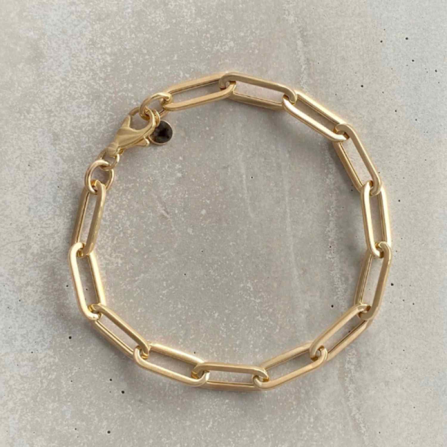 EVELYNE-M ELONGATED | Paperclip Mega - Bracelet - 18 Karat Gold