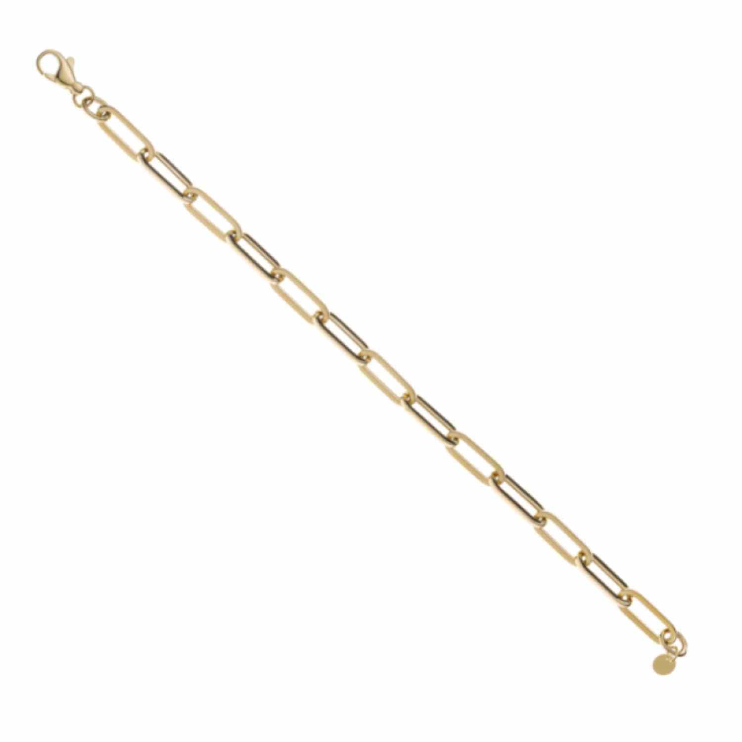 EVELYNE-M ELONGATED | Paperclip Mega - Bracelet - 18 Karat Gold
