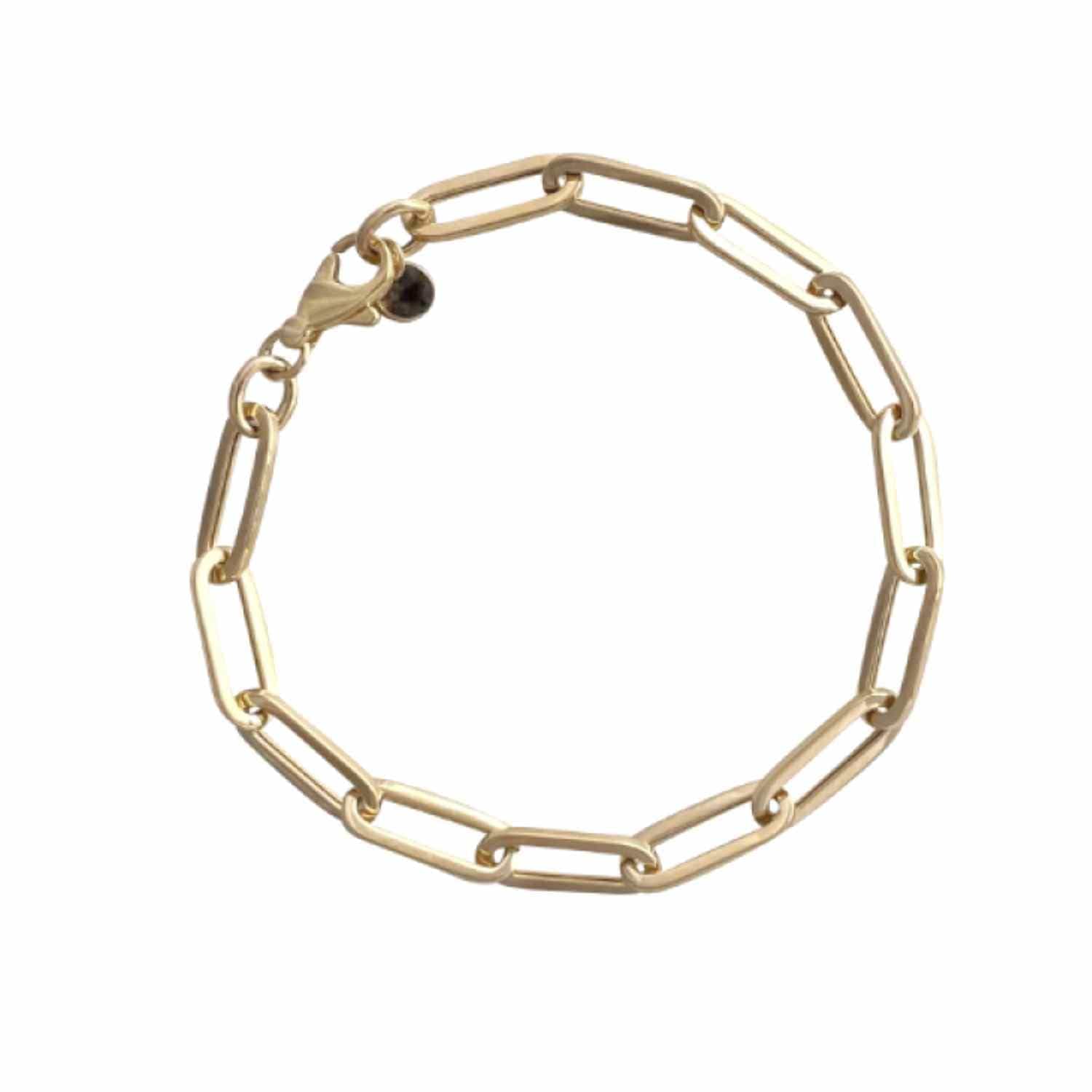 EVELYNE-M ELONGATED | Paperclip Mega - Bracelet - 18 Karat Gold