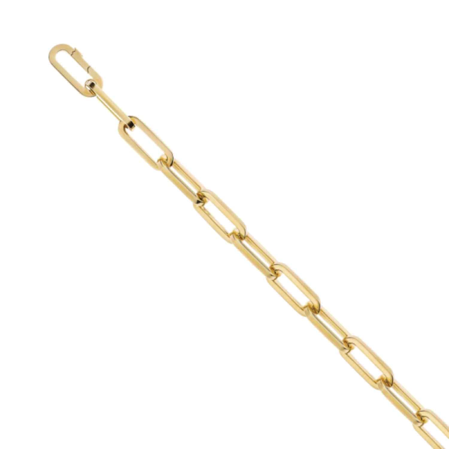 EVELYNE-M ELONGATED | Paperclip Ultra - Bracelet - 18 Karat Gold