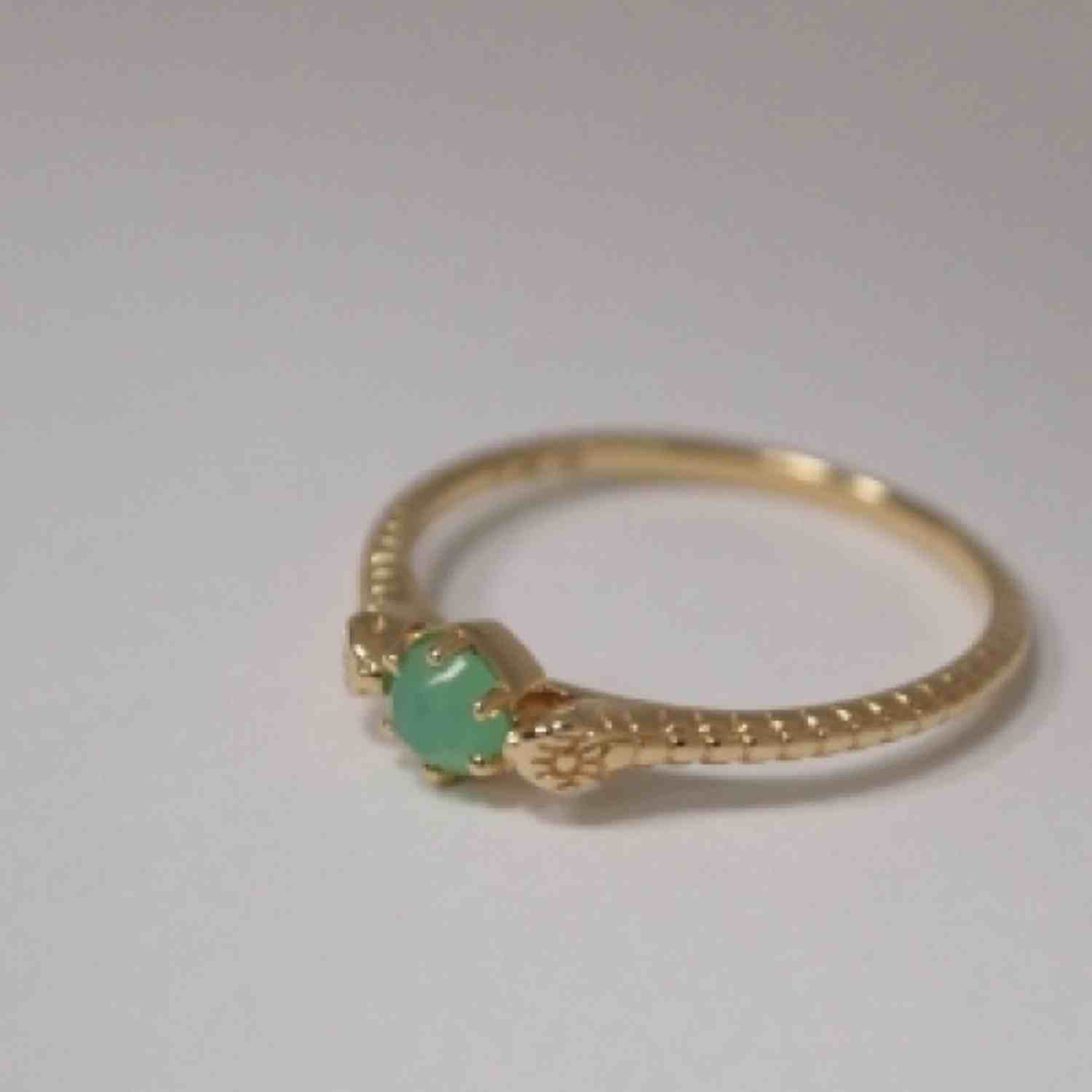 EVELYNE-M GARDEN EDEN | Snake Chrysopras - Ring - 18 Karat Gold