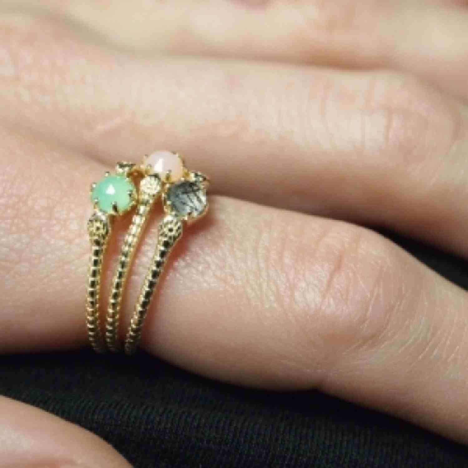 EVELYNE-M GARDEN EDEN | Snake Rutilquarz - Ring - 18 Karat Gold