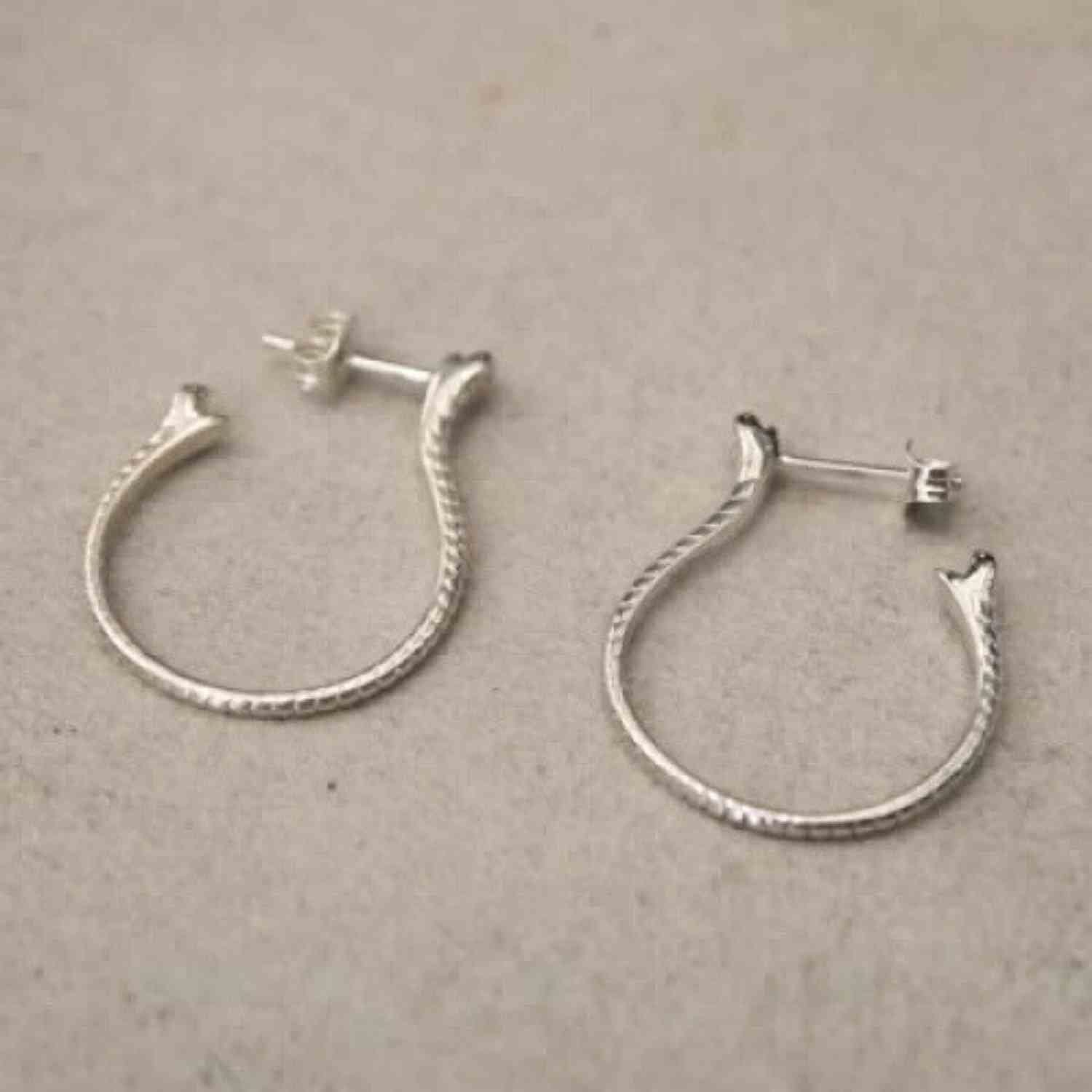 EVELYNE-M GARDEN EDEN | Snake - Stud Creole - Silver