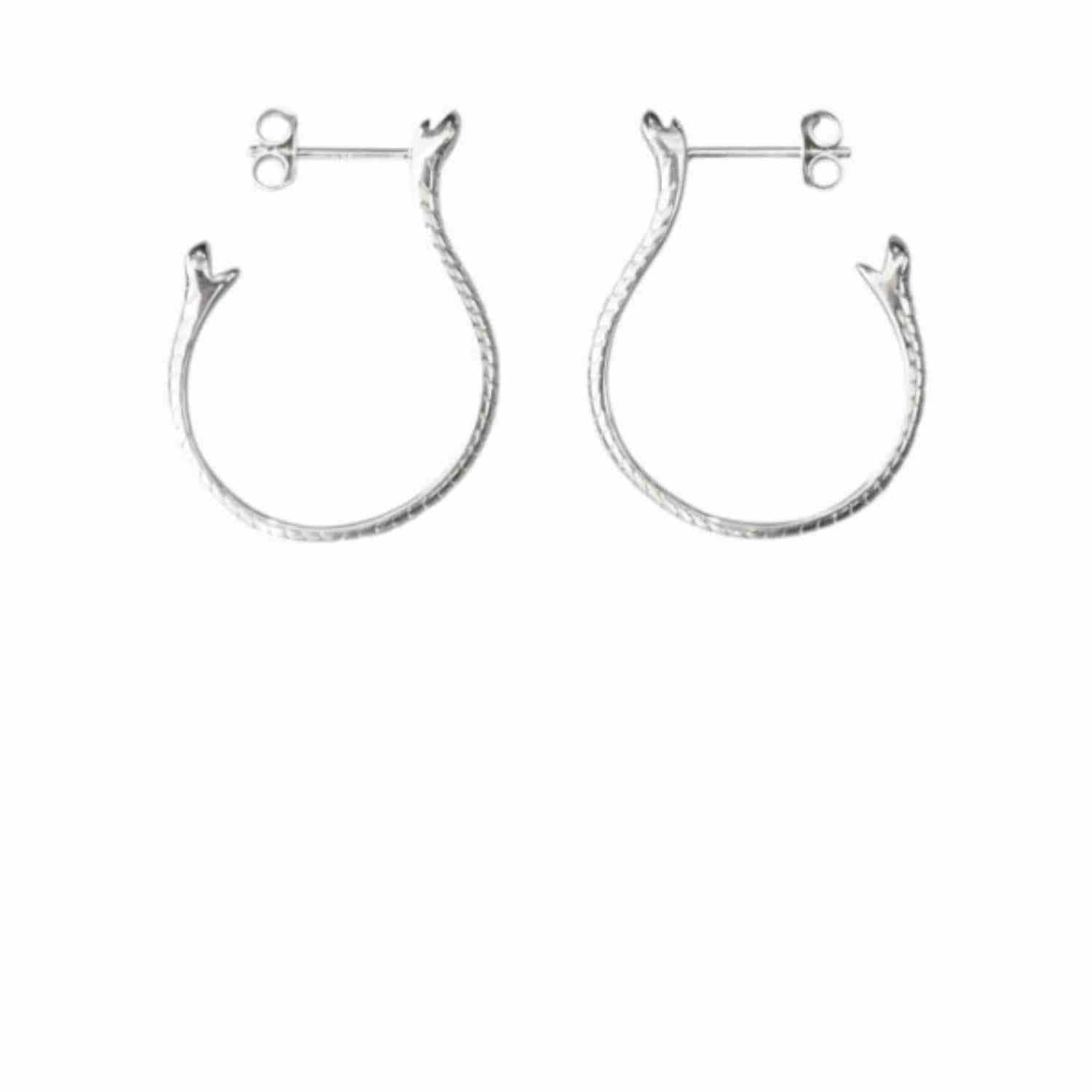 EVELYNE-M GARDEN EDEN | Snake - Stud Creole - Silver
