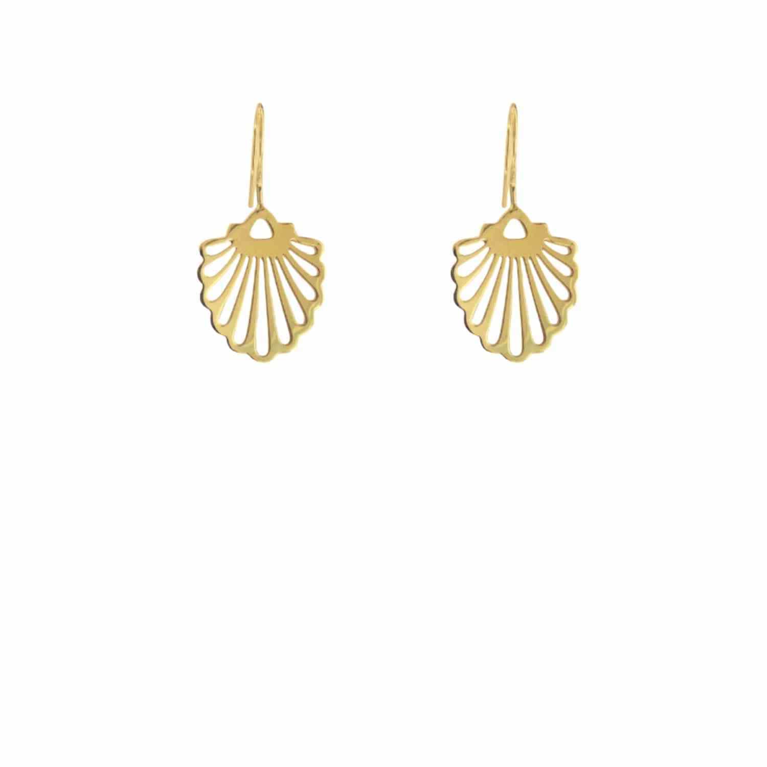 EVELYNE-M HUMMINGBIRD SHELL | Classic Midi - Earring - Gold