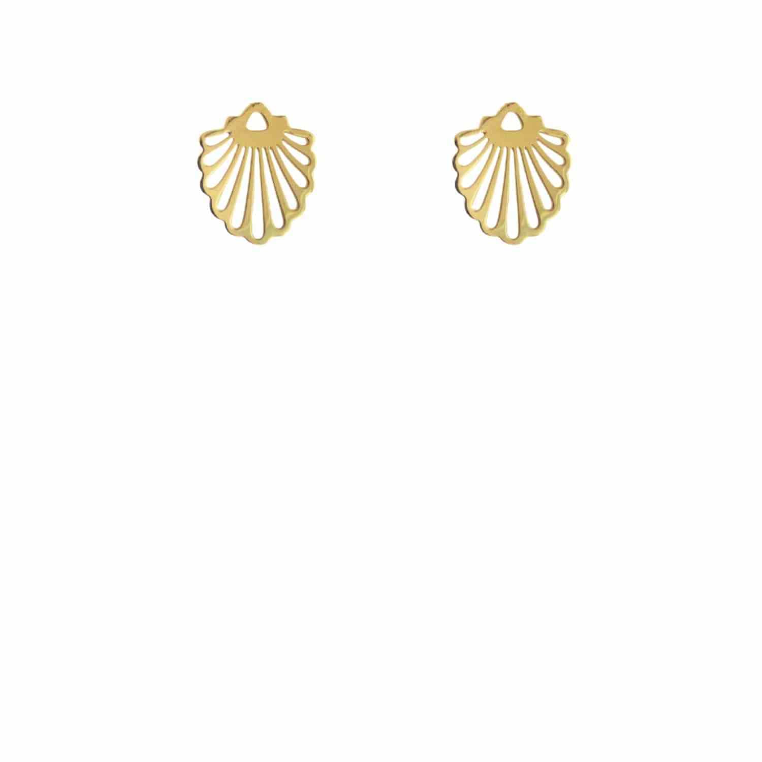 EVELYNE-M HUMMINGBIRD SHELL | Classic Midi - Stud Earring - Gold