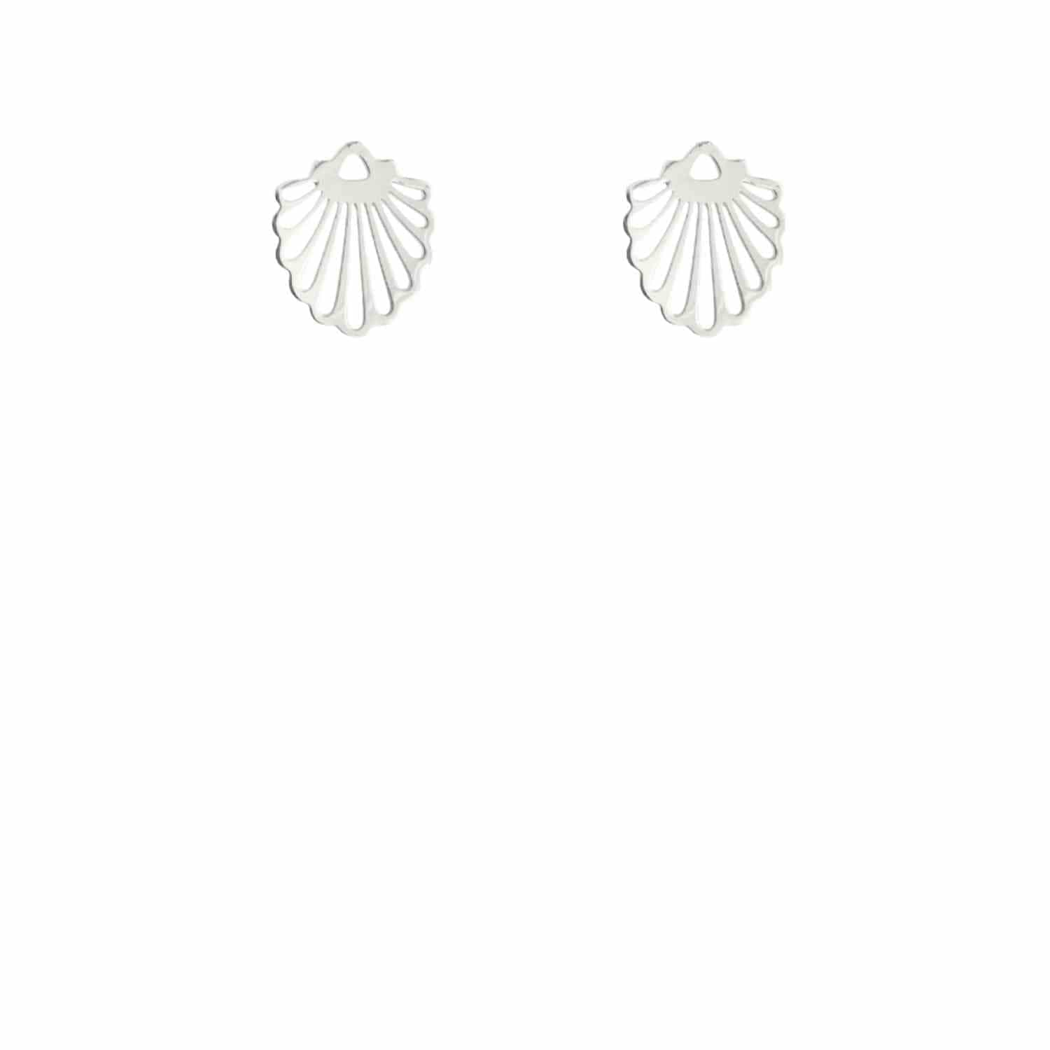 EVELYNE-M HUMMINGBIRD SHELL | Classic Midi - Stud Earring - Silver