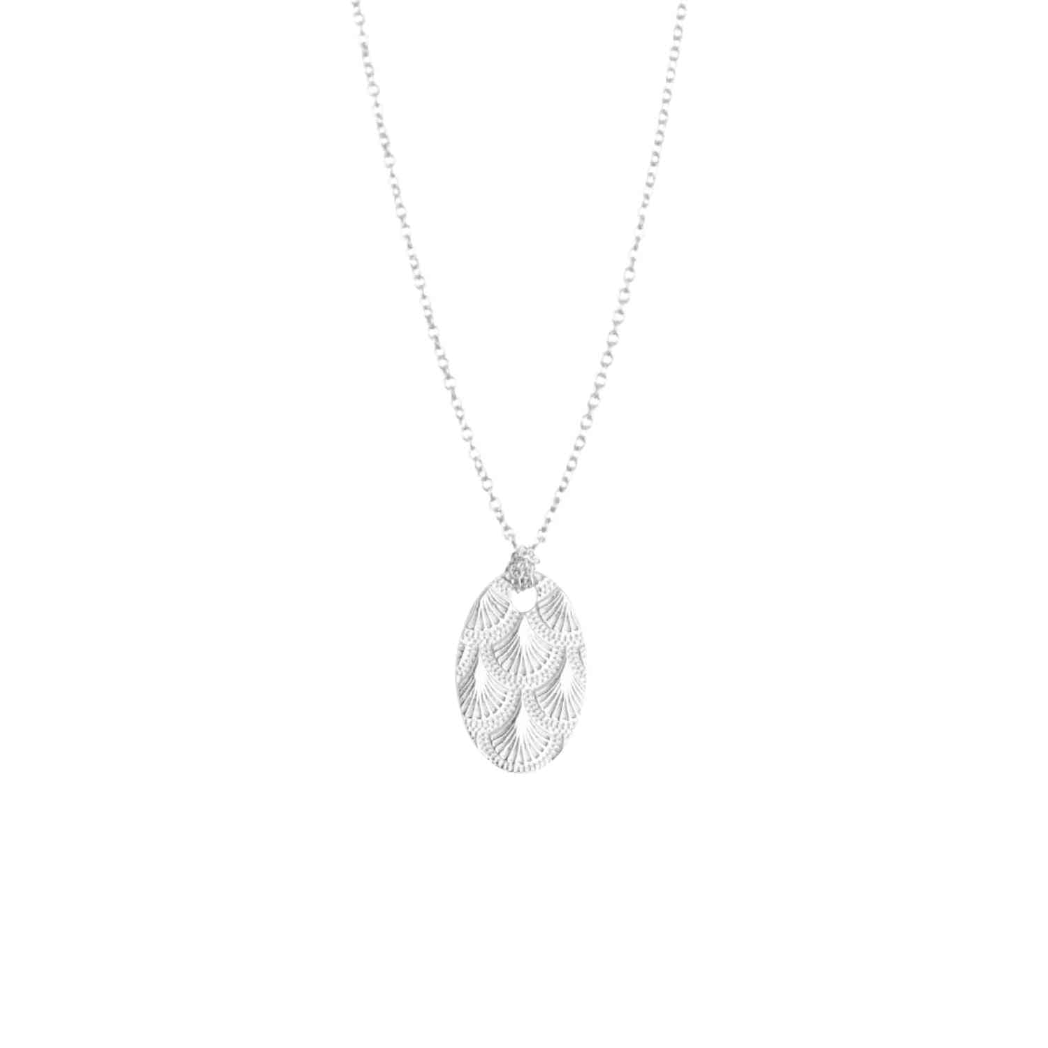 EVELYNE-M HUMMINGBIRD SHELL | Embossing Medaillon - Necklace - Silver