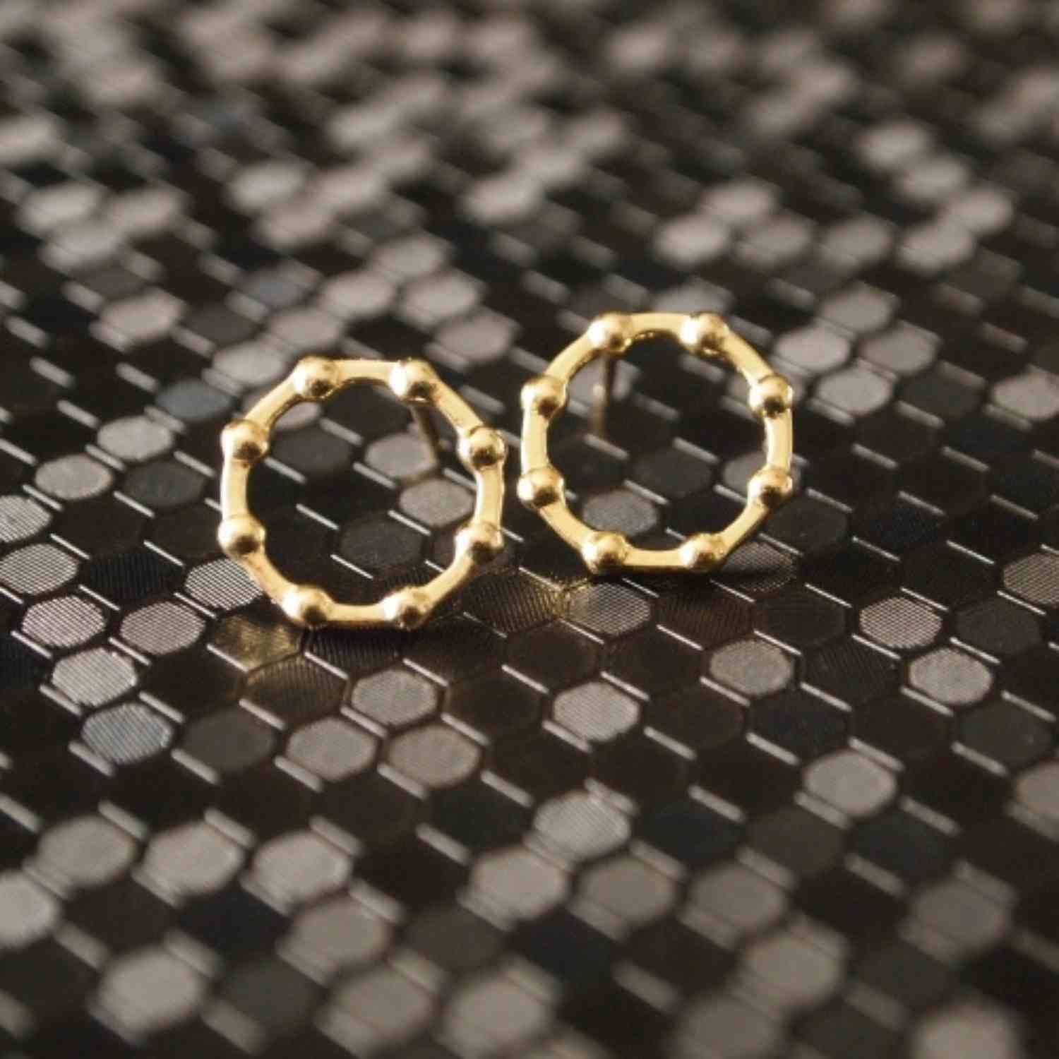 EVELYNE-M LUNAMOTION | Cycle Moon - Stud Earring - Gold