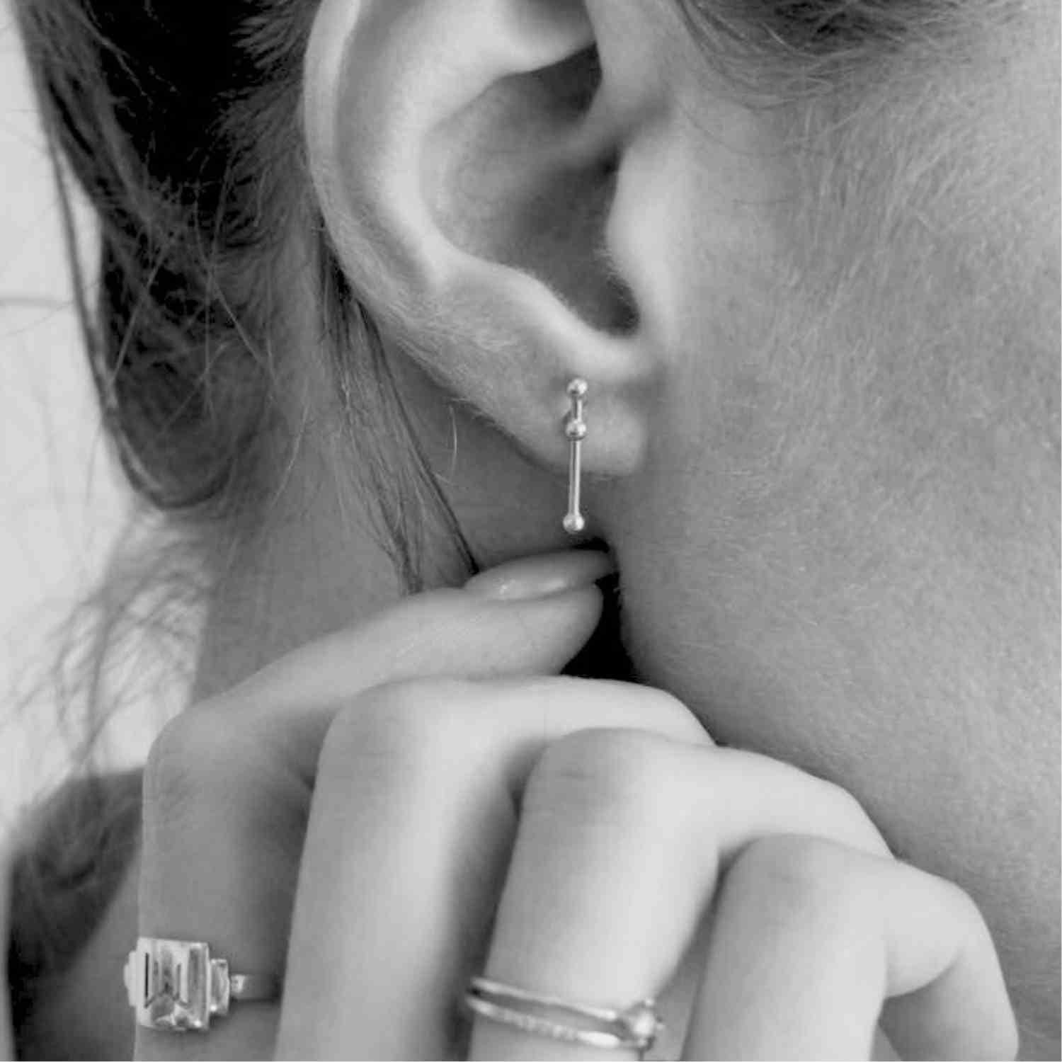 EVELYNE-M LUNAMOTION | Meteoroids 2 Constellation - Stud Earring - Silver