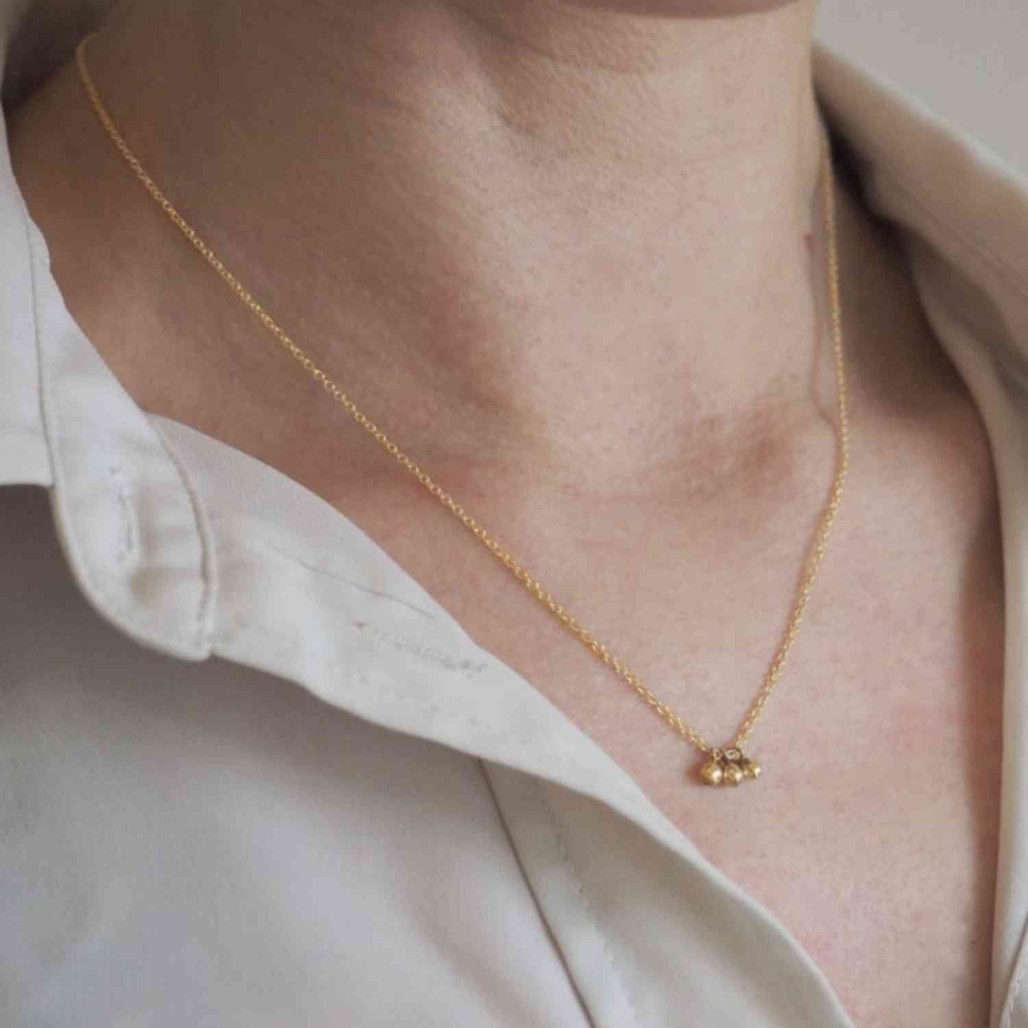 EVELYNE-M 42.5cm LUNAMOTION | Meteoroids 3 - Collier - Gold