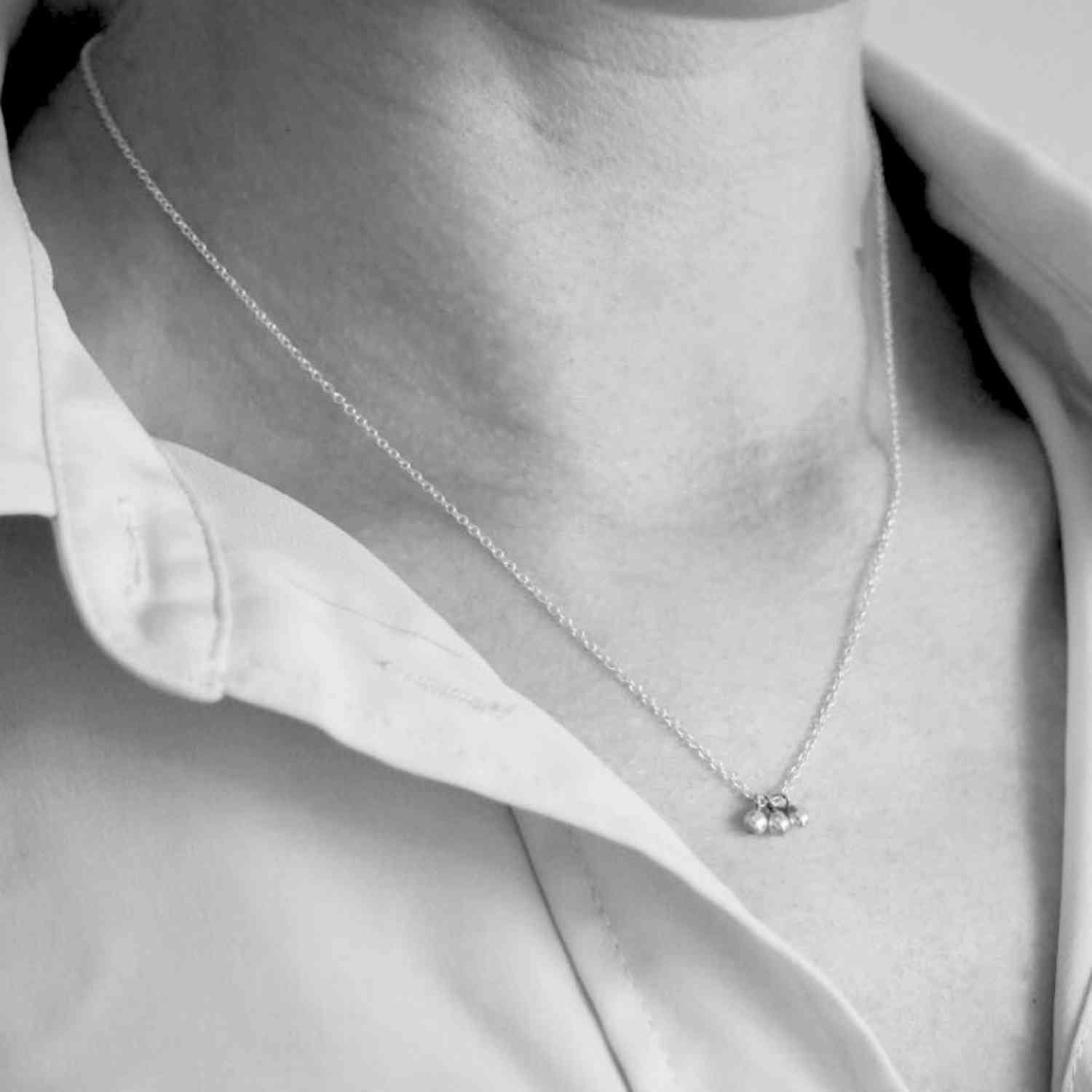 EVELYNE-M 42.5cm LUNAMOTION | Meteoroids 3 - Collier - Silver