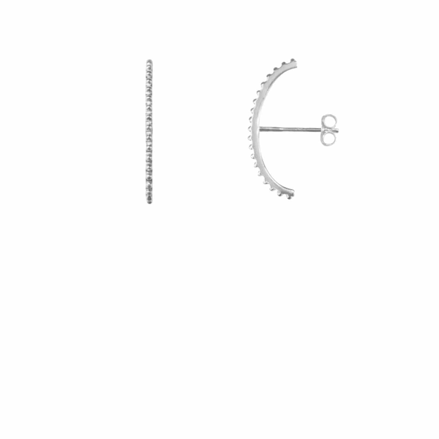 EVELYNE-M LUNAMOTION | Meteoroids Curva - InEar Stud - Silver