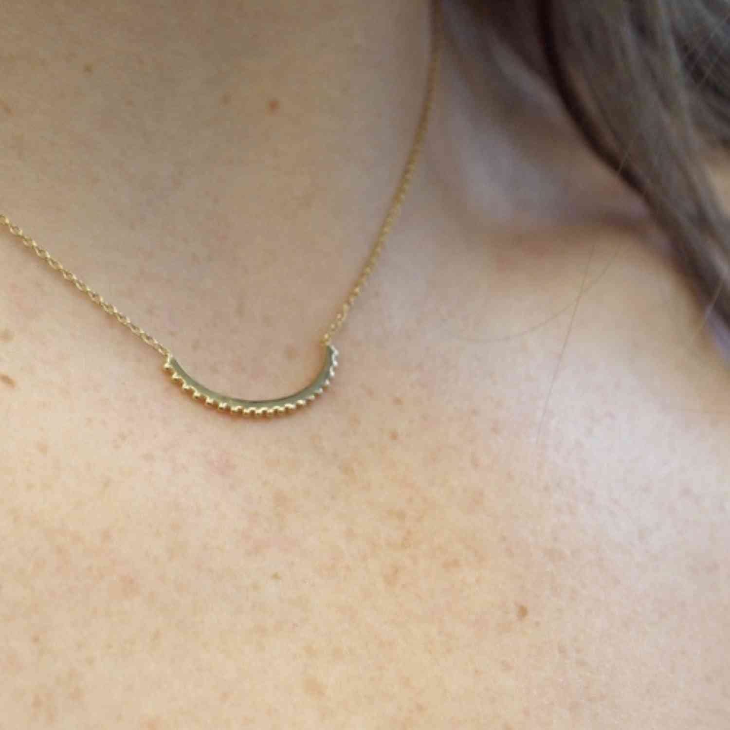 EVELYNE-M 40-45cm LUNAMOTION | Meteoroids Curva - Necklace - Gold
