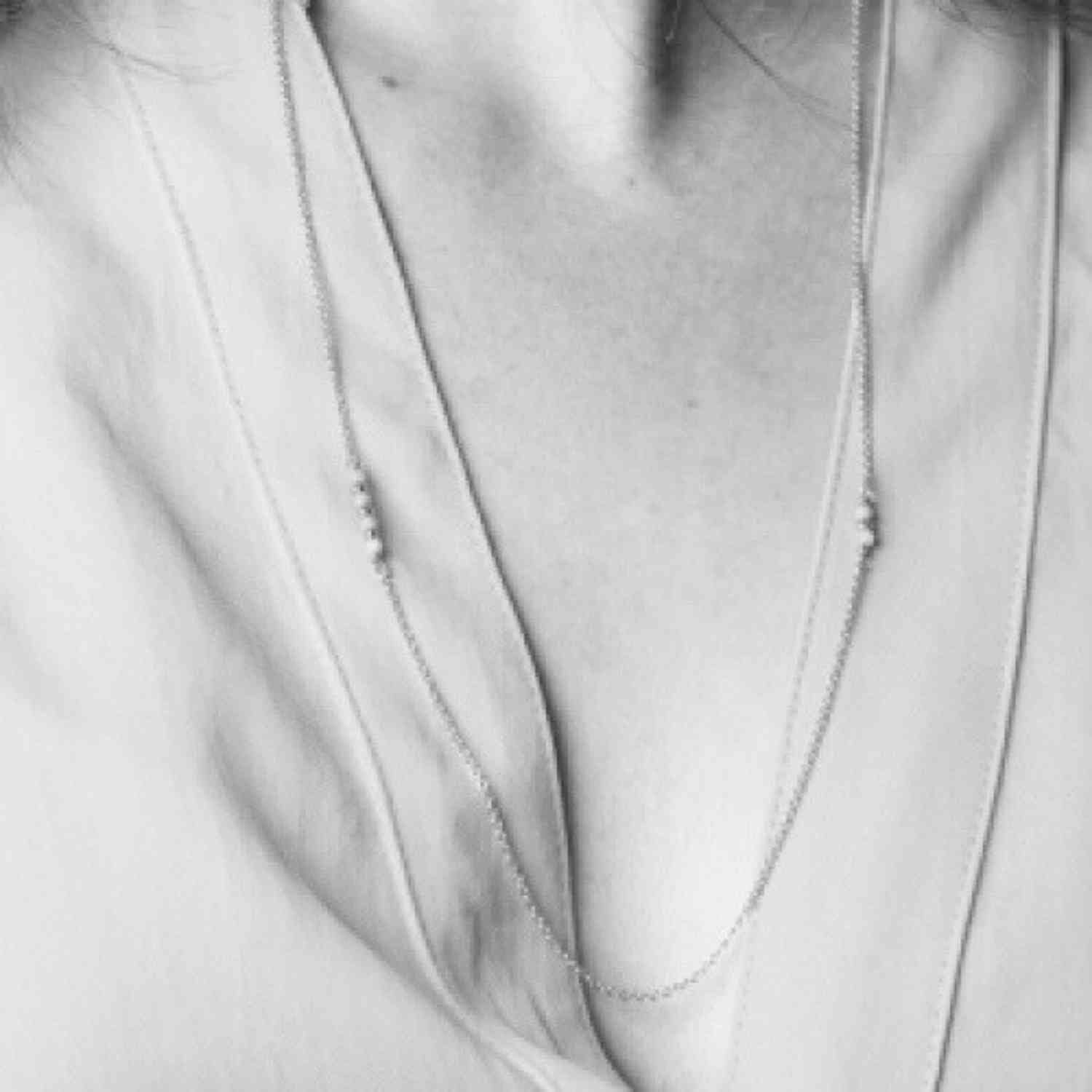 EVELYNE-M 63cm LUNAMOTION | Peach Coral Long Sphere - Necklace - Silver