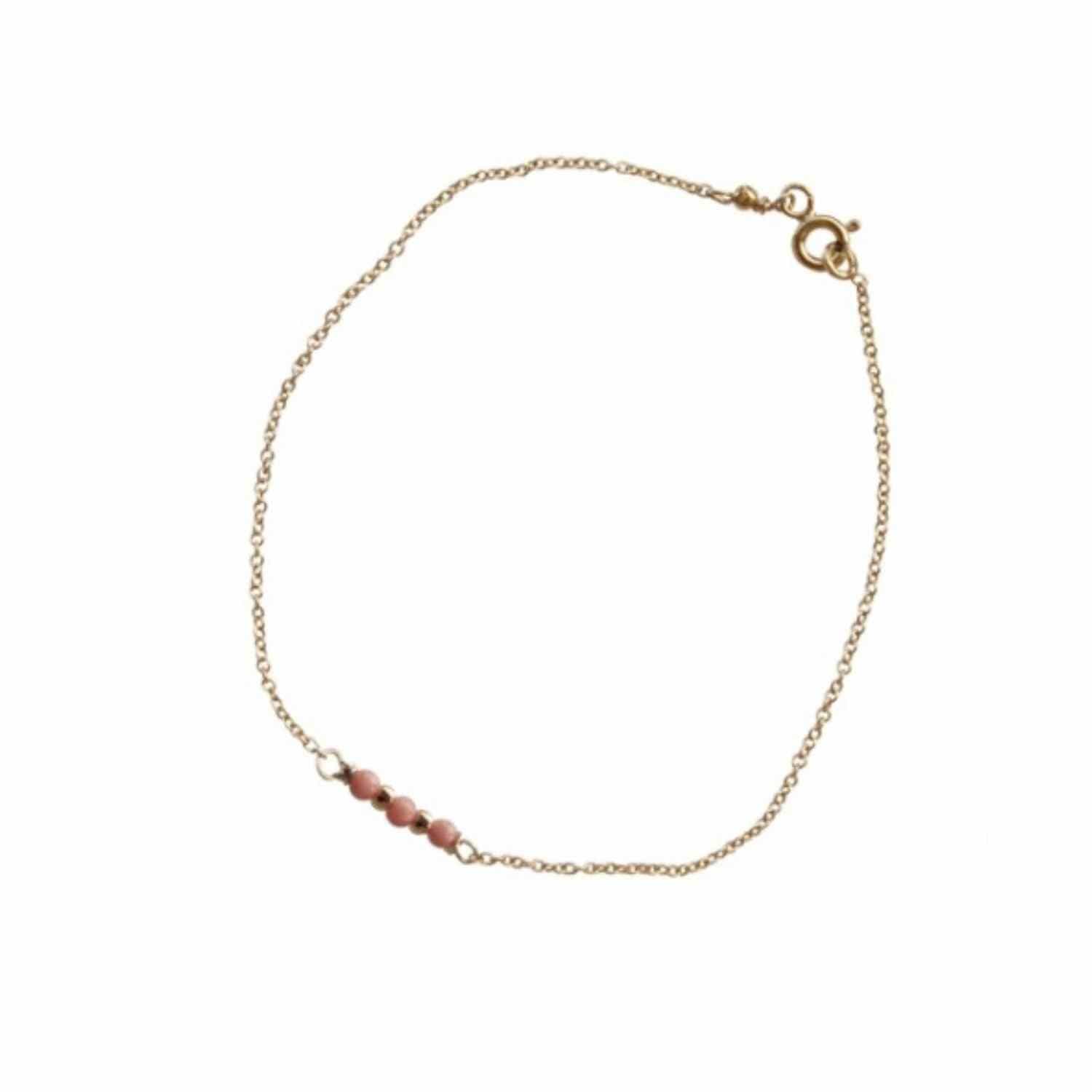 EVELYNE-M LUNAMOTION | Peach Coral Sphere - Bracelet - Gold