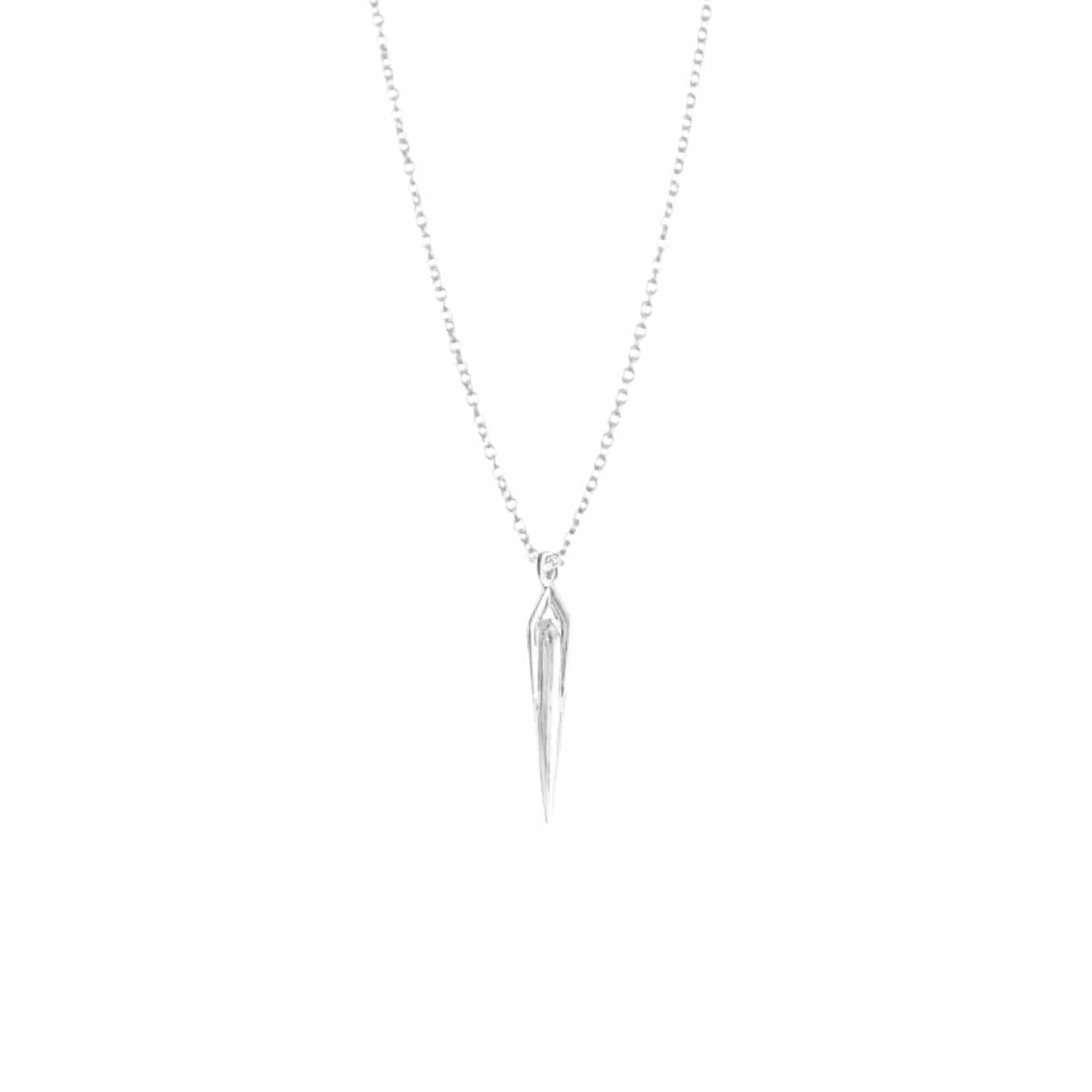 EVELYNE-M 45-50cm METROPOLIS | Claw Pendulum - Necklace - Silver