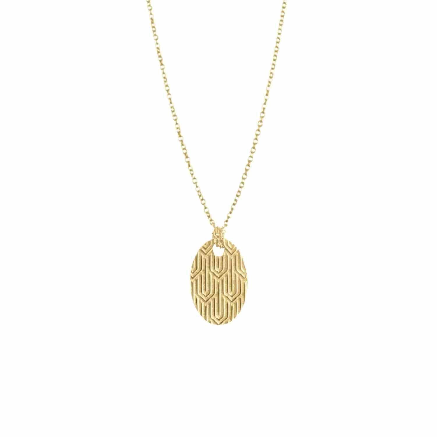 EVELYNE-M METROPOLIS | Embossing Medaillon - Necklace - Gold